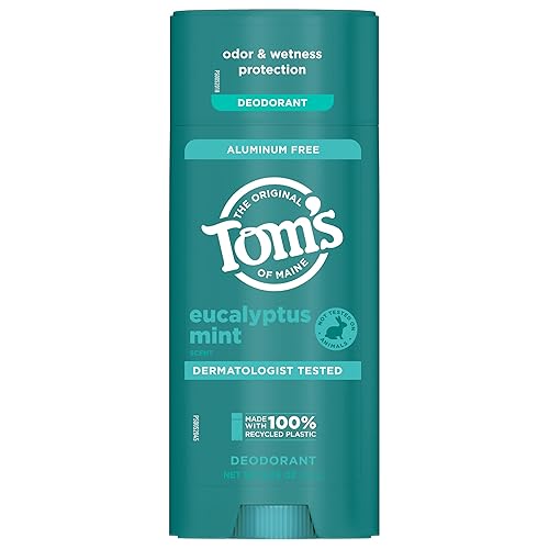 Miniatura 9 de Tom's of Maine Desodorante natural sin aluminio de eucalipto y menta para mujeres y hombres, se pone transparente, protección contra olores y