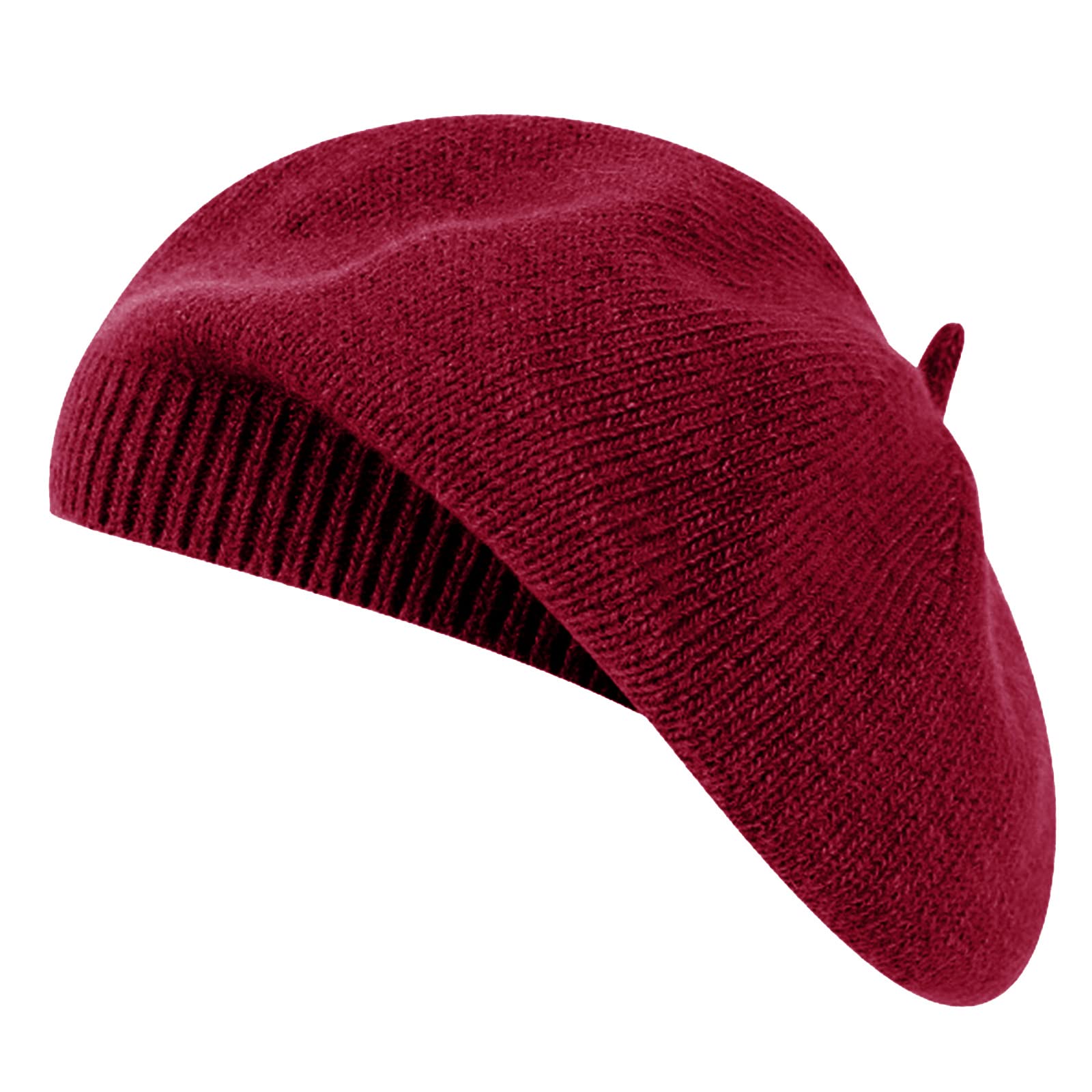 Qinfren Boina Mujer Clásico Estilo Francés Gorro Vintage Sombrero de Punto Artista Parisino Moderno Pintor Sombrero Otoño Invierno