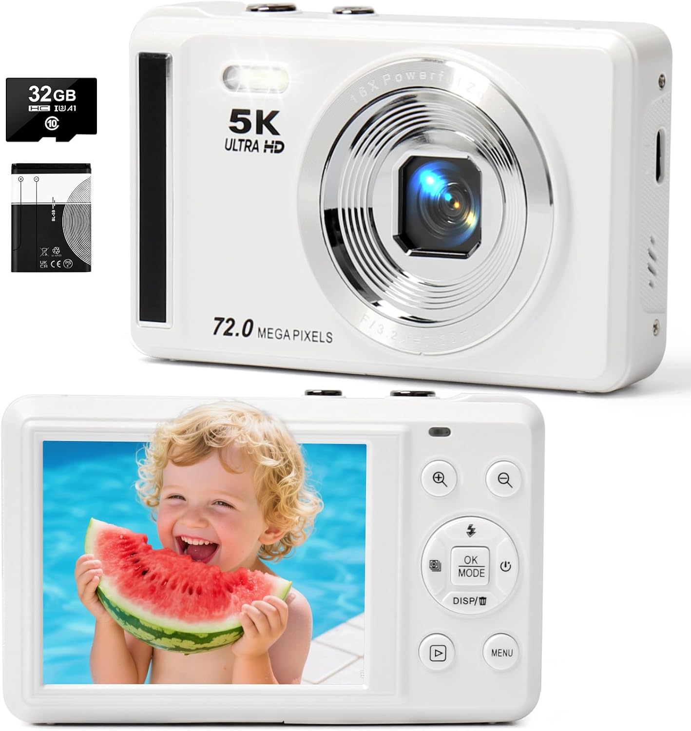 Digital Camera – 5K 72MP Digital Cameras with...