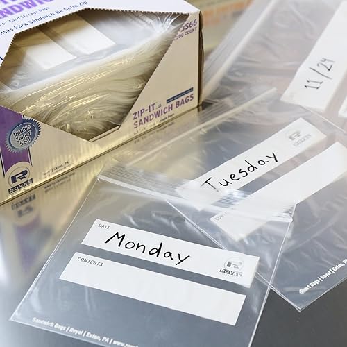 Miniatura 5 de Royal Bolsas de sándwich con doble cremallera, 6.5 pulgadas x 6 pulgadas, paquete de 500