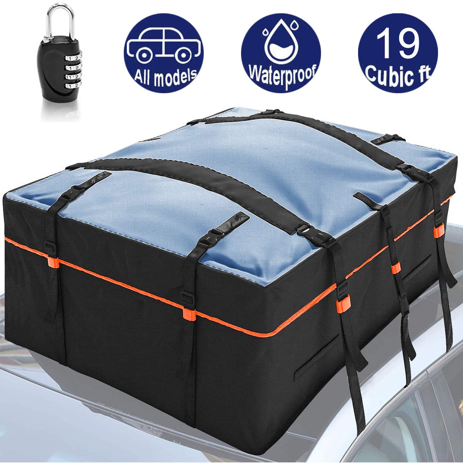 Buy GLiving Car Roof Bag Rooftop Cargo Carrier, 19 Cubic Feet