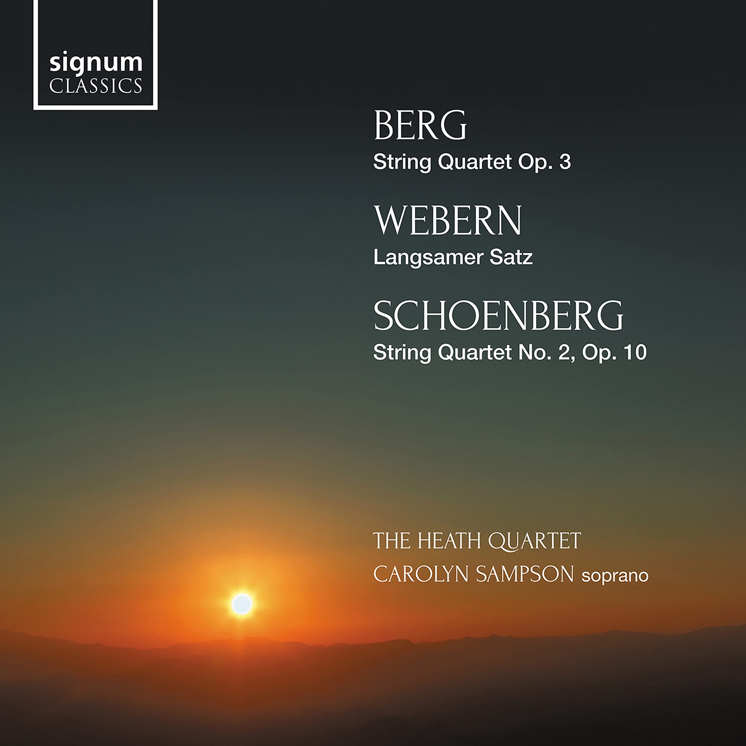 Heath Quartet / Carolyn Sampson Berg: String Quartet - Webern: Langsamer Satz -