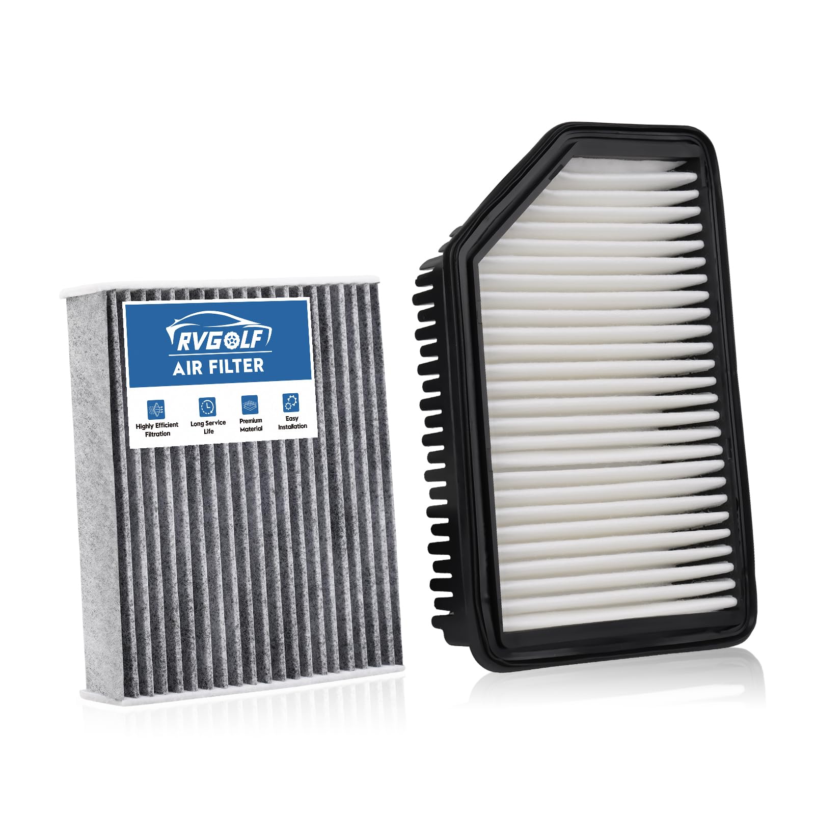 Engine+Cabin Air Filters Fit for 2014 2015 2016 2017 2018 2019 Kia Soul L4 1.6L 2.0L Engine Air Filter Replacement Air Filter Set for My Car Automotive Accessories CF12002 CA11206