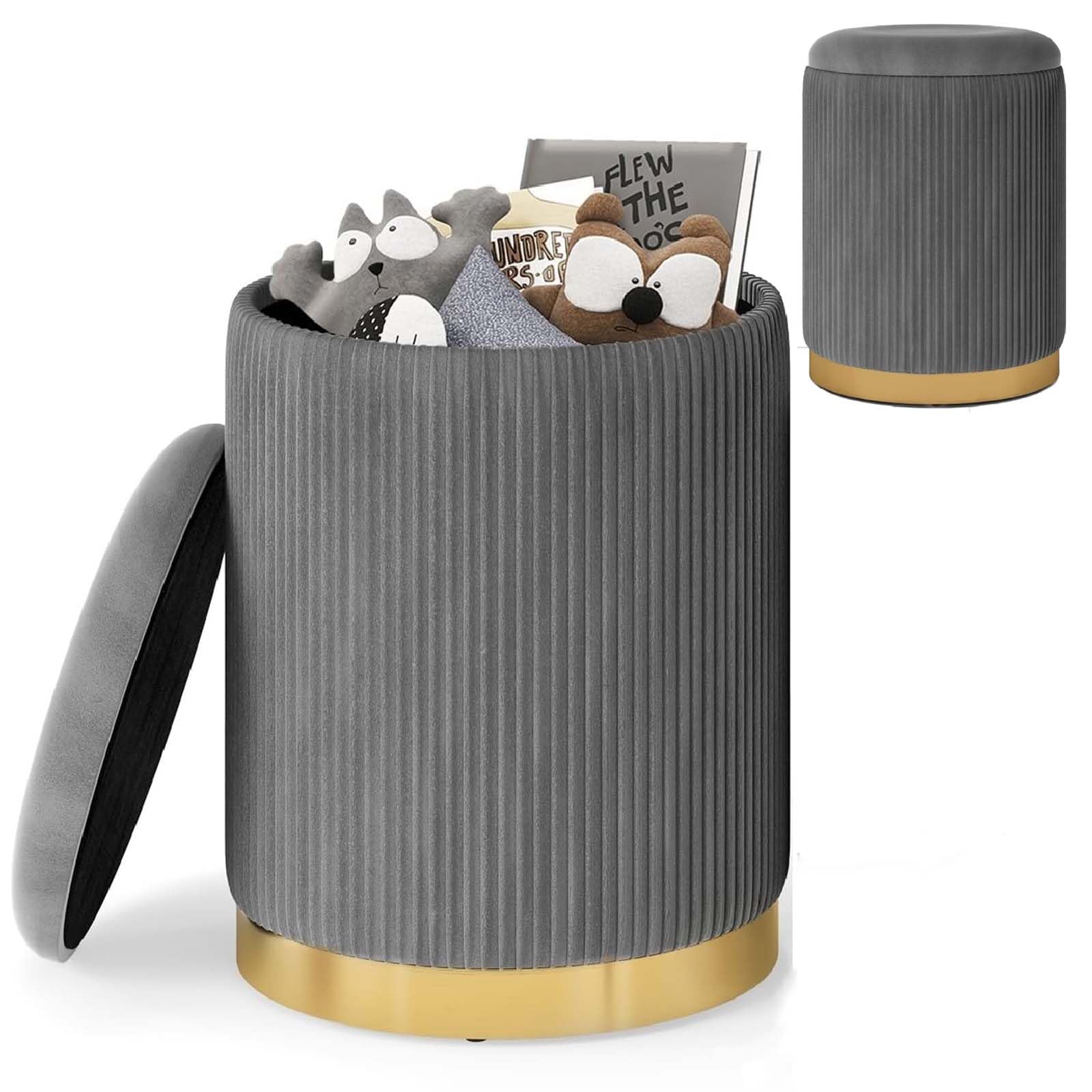 Chaise de coiffeuse élégante en velours gris pour rituel beauté et maquillage
