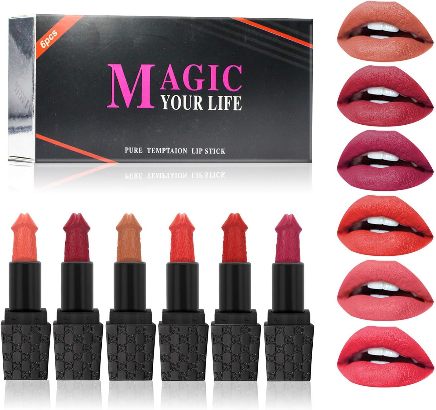 Kailisen 6 Colors Matte Lipstick Sexy Makeup Lipsticks Lip Gloss Long Lasting Lip Stick Cosmetics