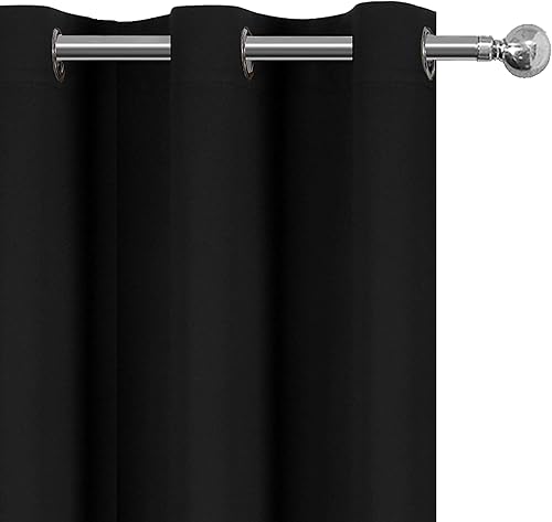 Miniatura 6 de LEMOMO Cortinas 100% opacas de 42 x 63 pulgadas, 2 paneles de oscurecimiento con aislamiento térmico para dormitorio