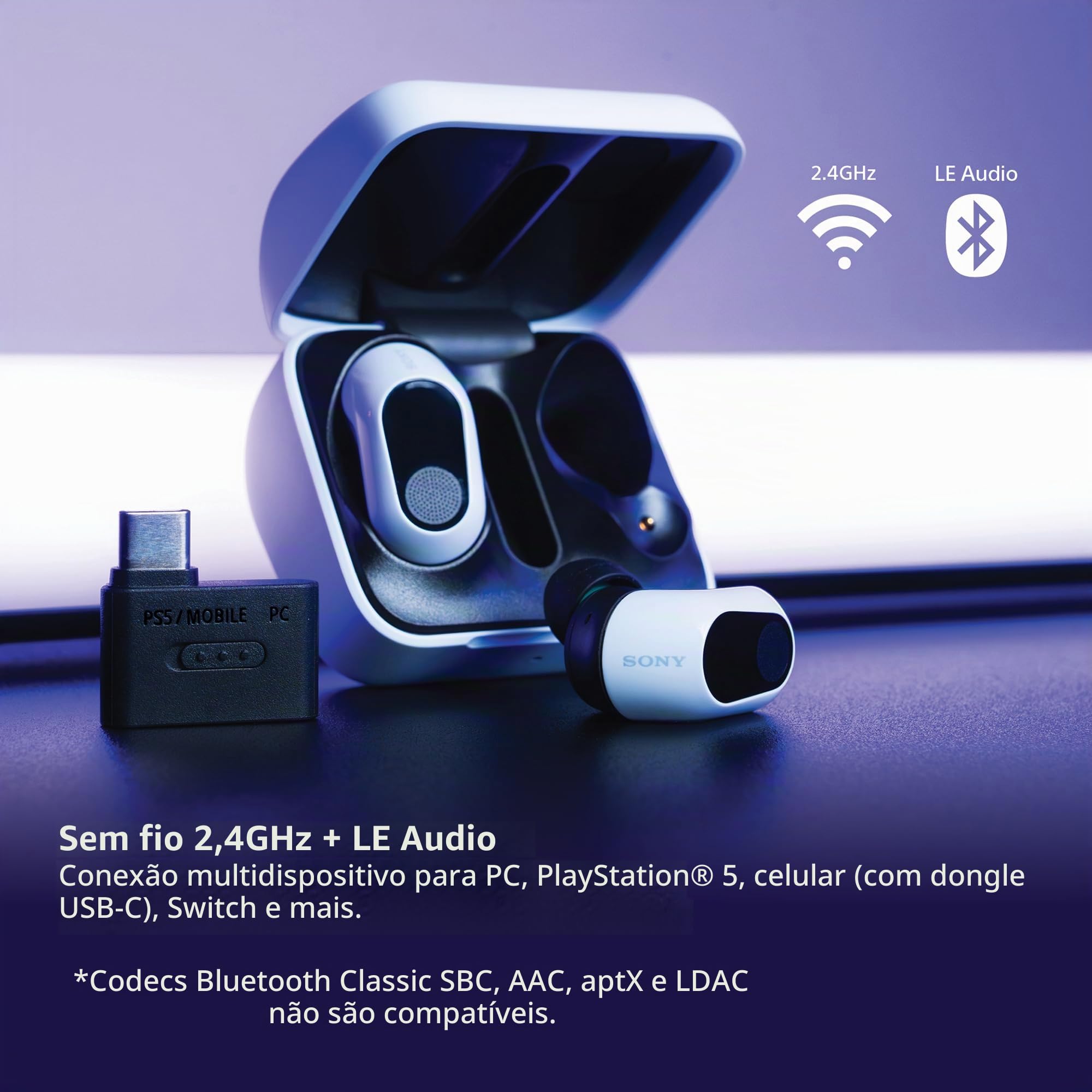Sony Fones de ouvido para jogos INZONE Buds sem fio com