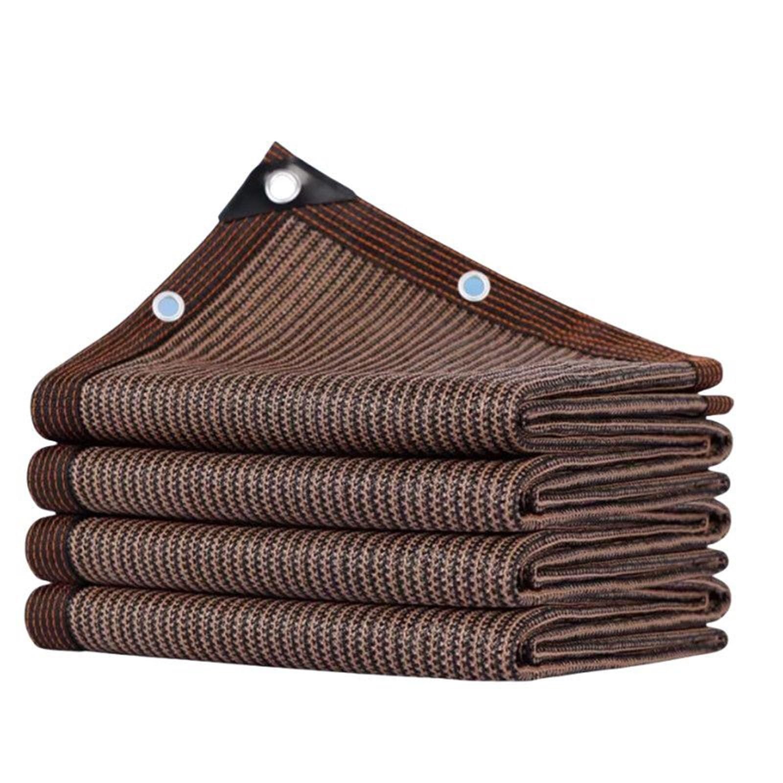 Filet d'ombrage avec oeillets 90% noyer 3x7m pour protection jardin