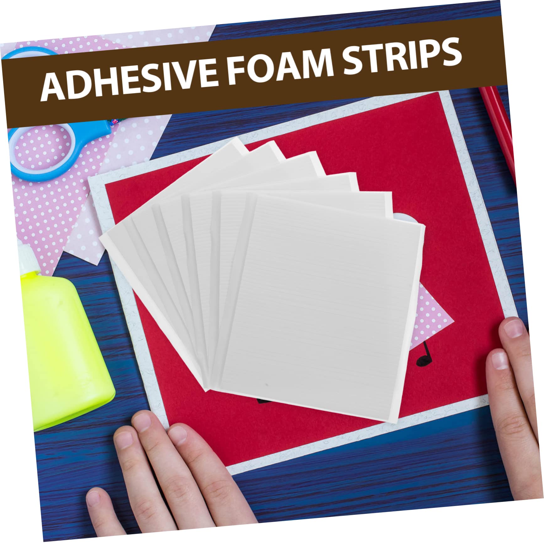 HOMSFOU 3 series Cinta De Espuma Autoadhesiva Eva Tiras De Espuma De Doble Cara Para Tapicería Espuma De Embalaje Pegajosa Pegamento Tira De Espuma Adhesiva Espumas De 6 hojas*3