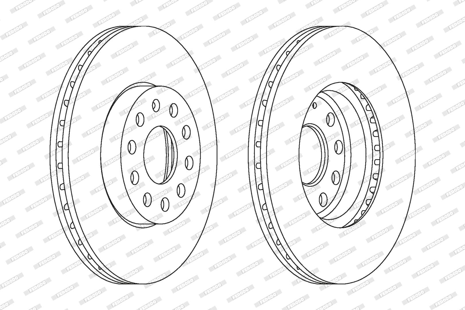 FERODO BRAKE DISC | DDF1218 | FRONT | FOR AUDI A3 2003-2013 | OE-MATCHING QUALITY | SMOOTH & QUIET PERFORMANCE