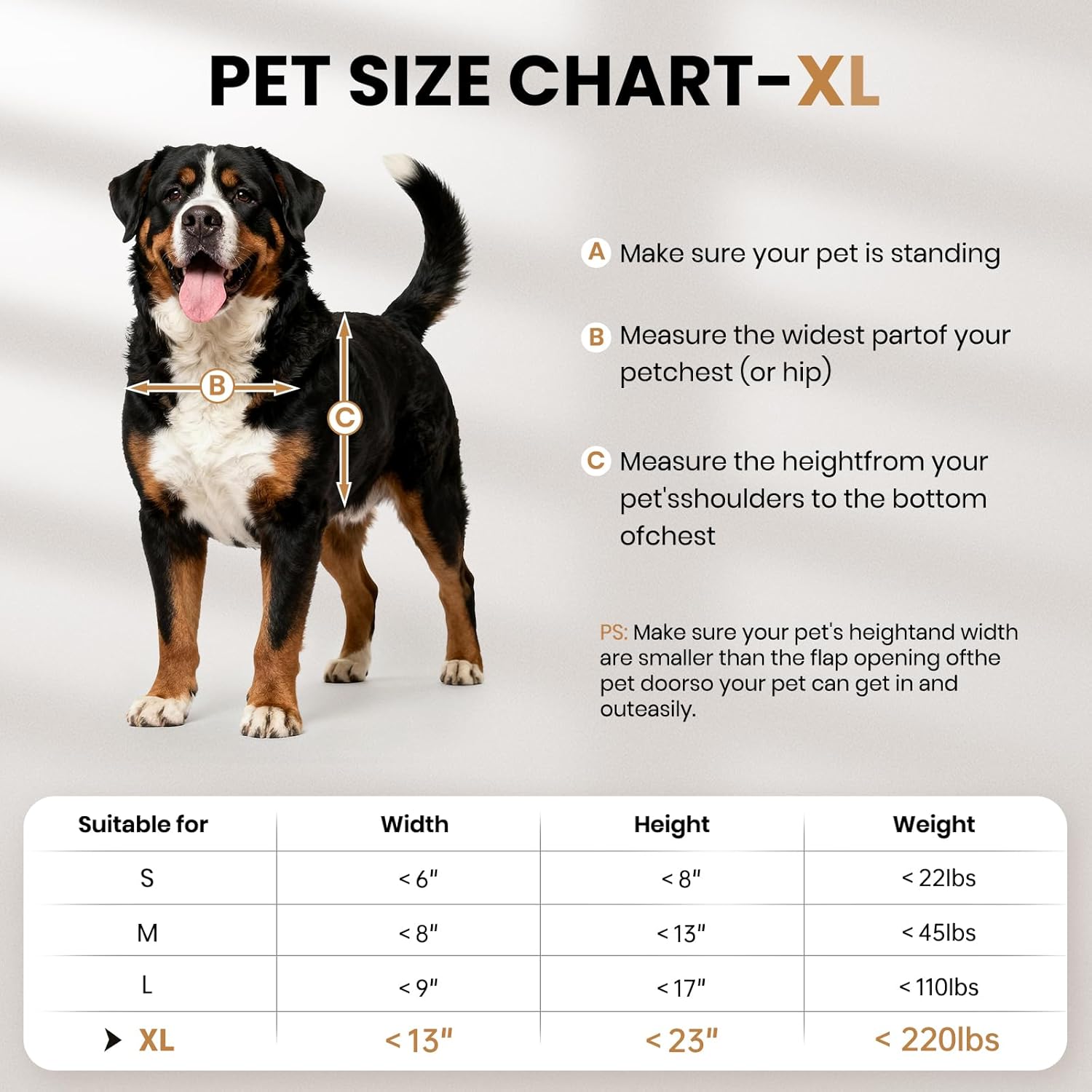 All Aluminum XL Dog Door for Exterior Door, Extra Large Dog Door, Heavy Duty Pet Door, Double Magnetic Flaps, Thermal Tnsulation, Energy Efficient, Sliding Lock Panel (Pets Up to 220Lb)