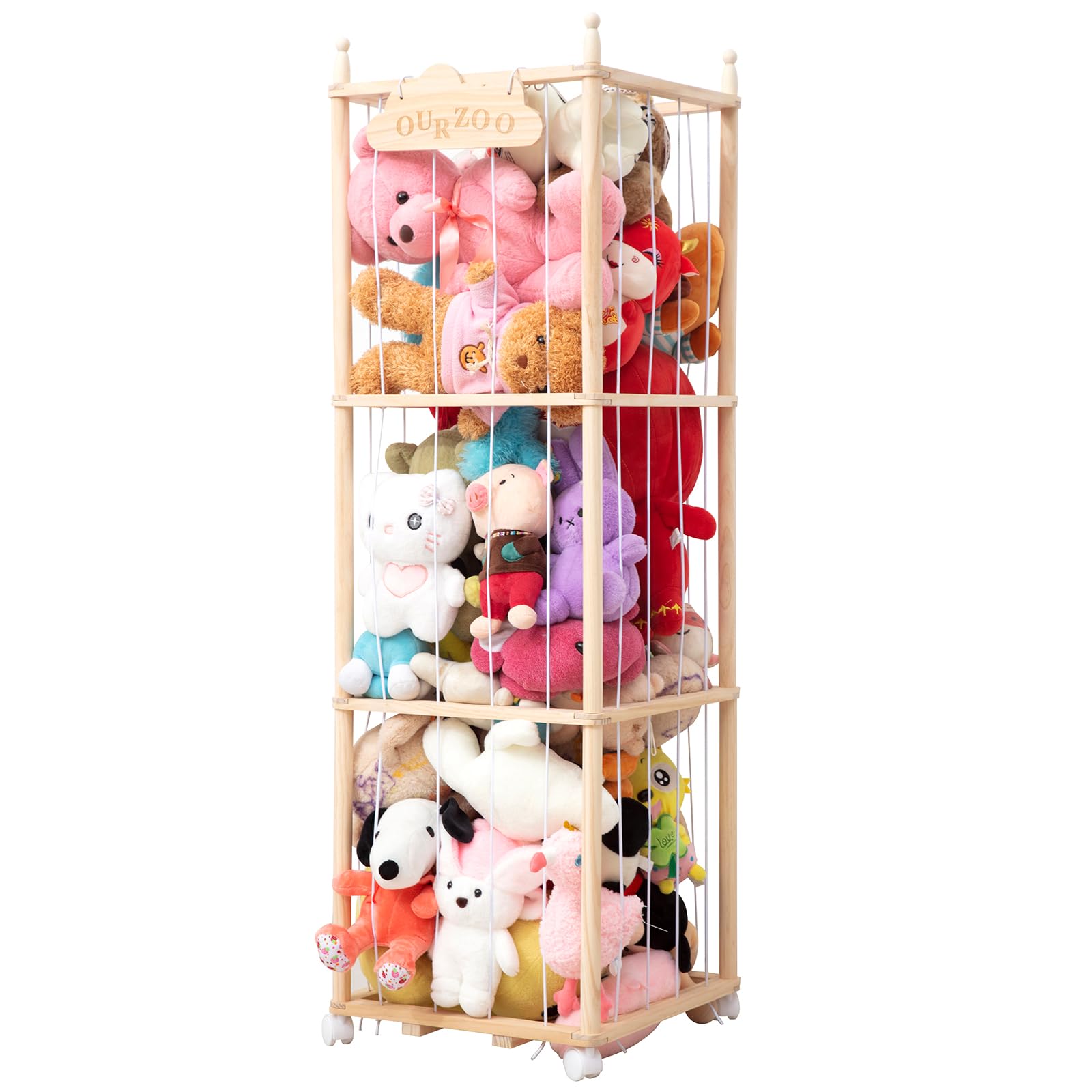 Amazon.com: Nuoex Stuffed Animal Storage, Wooden Zoo Toy Storage