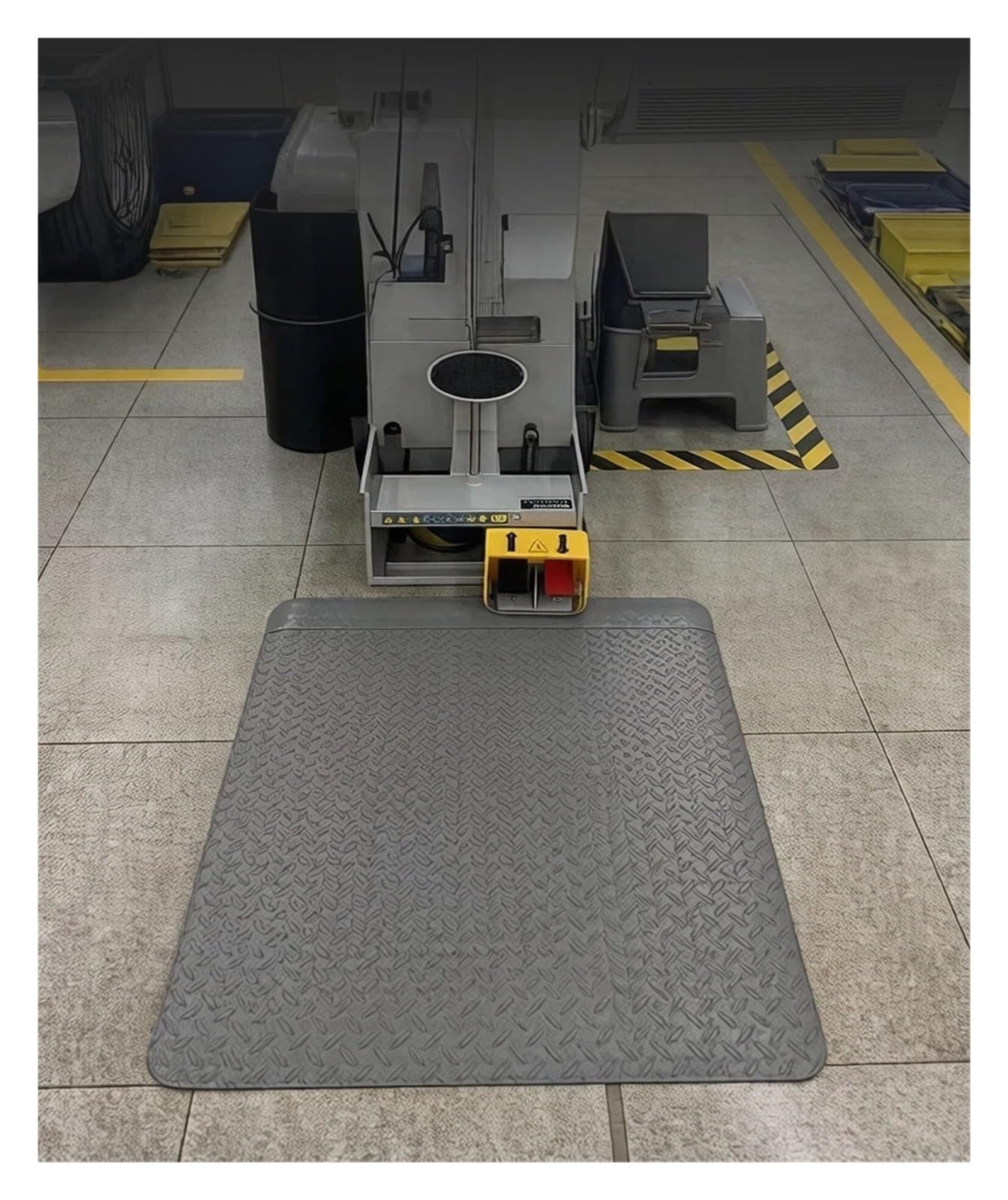 QUSYZD Anti-Fatigue Floor Mats for Industrial and Commercial Use, Cushioned Standing Mat for Workshop and Garage,Grey-40x80 cm
