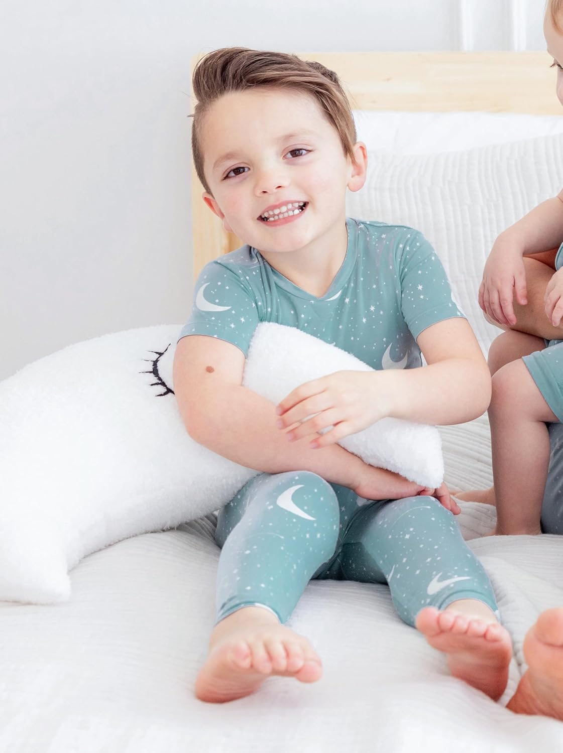 KicKee Print Short Sleeve Pajama Set – Stretchy Viscose from Bamboo Sleepwear for Toddlers and Kids - Image 2