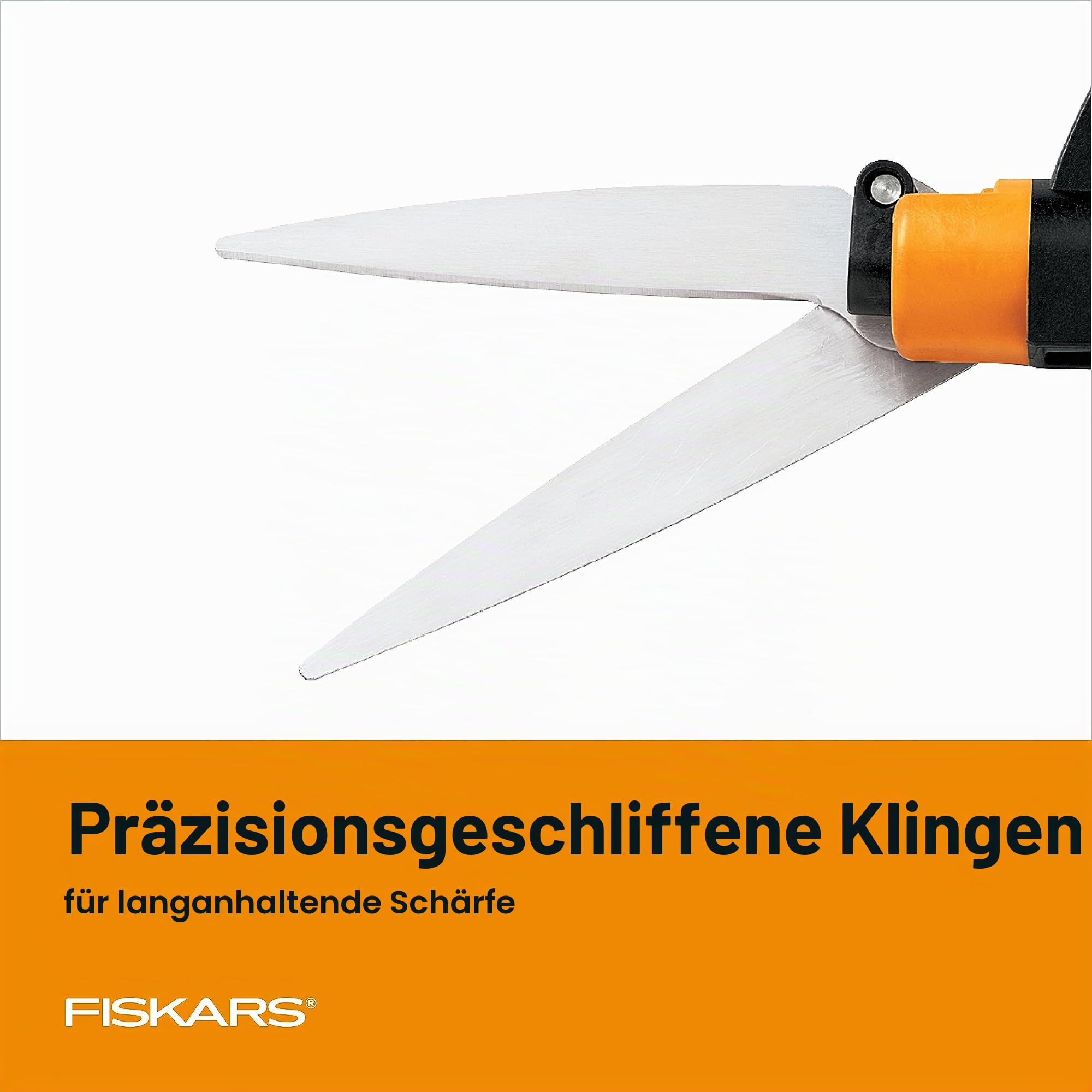 Fiskars Shear Ease Grasschere – 12,7 cm Edelstahlklingen – 360 Grad drehbare Klinge Pflanzenschneideschere – Gartenschere und Grasschneider, Schwarz