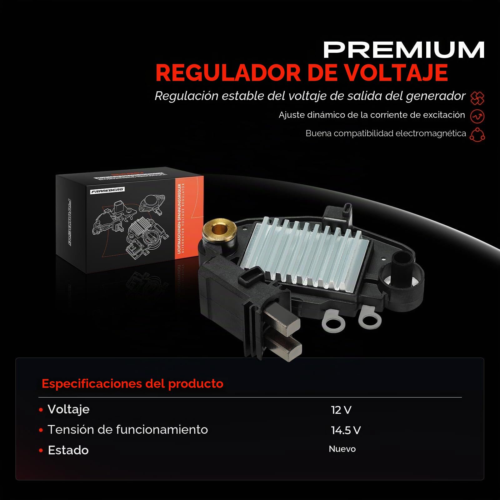 Frankberg Alternador con Polea de Rueda Libra 2 Polos Replace #593406
