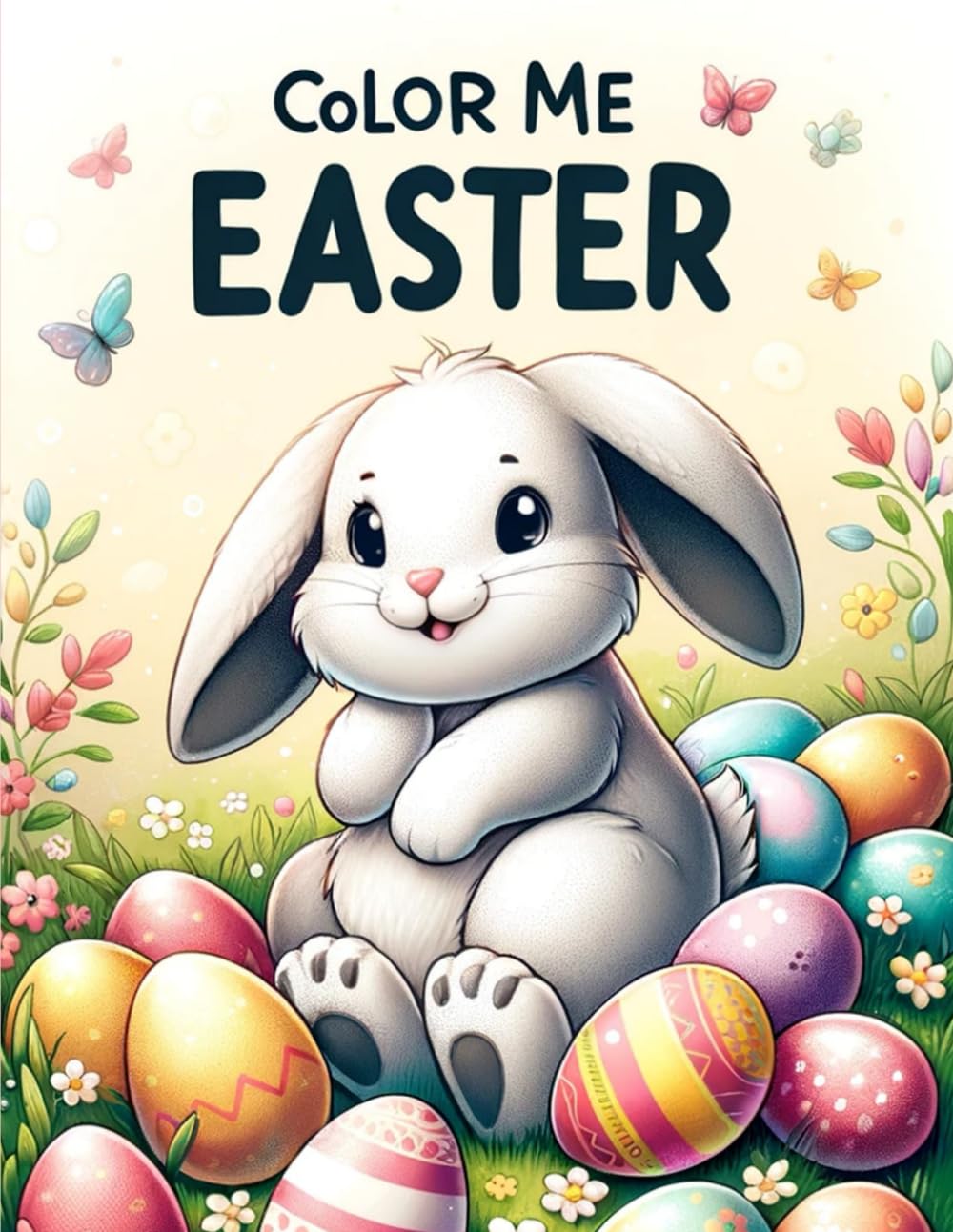 Color Me Easter Coloring Book for Kids: 50 Cute Easter and Springtime Designs for Coloring Fun
