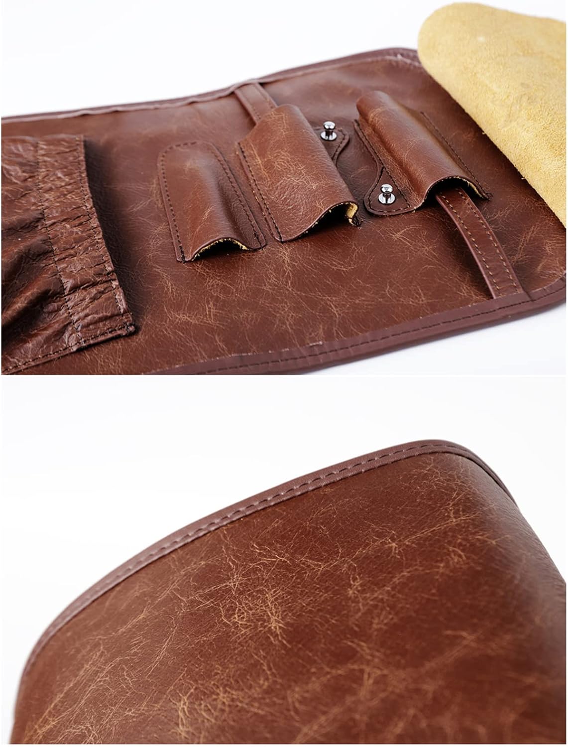 Tobacco Pouch, PU Leather Tobacco Bag Travel Smoking Pipe Bag for 2 Tobacco Pipe and Other Accessories