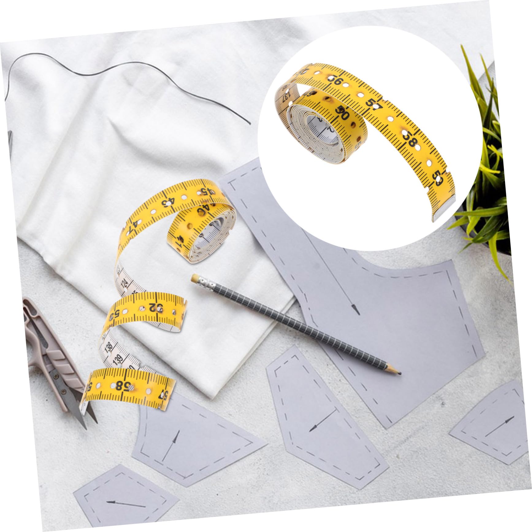 BESPORTBLE Lot De 2 Mètres Ruban Pour Tailleur Règle Outil De Mesure Pour Aveugles Ruban À Mesurer En Tissu Produits D'Assistance Aide Aux Personnes Malvoyantes Outils D'Étude