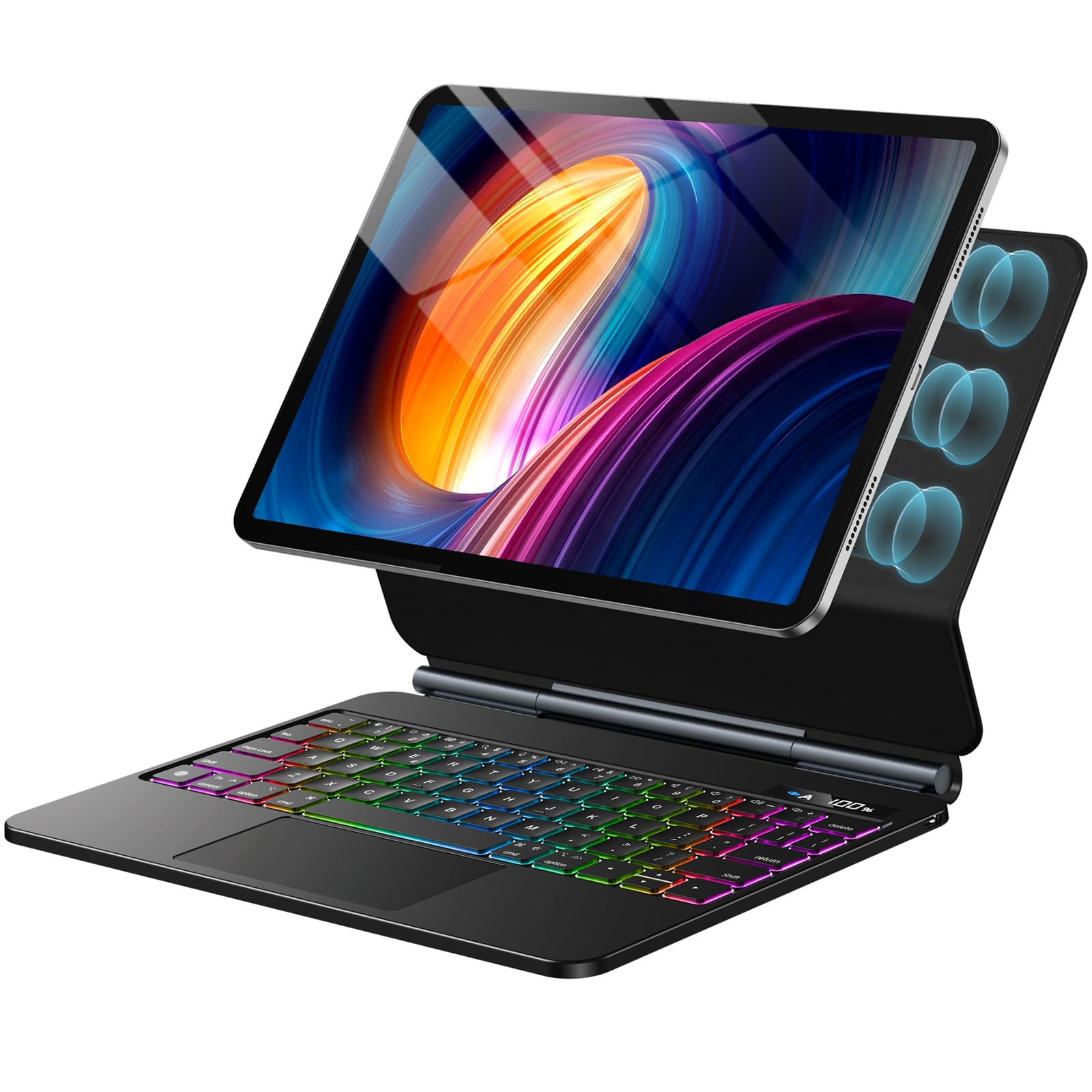View 1 of **SEE PHOTOS MODEL MAY DIFFER FROM STOCK*** Wenlaty for iPad Air 11 inch Case with Keyboard (M3/M2) 2025/2024, for iPad Pro 11 inch M5/M4 (6/5/4/3/2/1st Gen) & iPad Air 5th/4th Gen 10.9 inch Magic Keyboard Case with Multi-Touch Trackpad