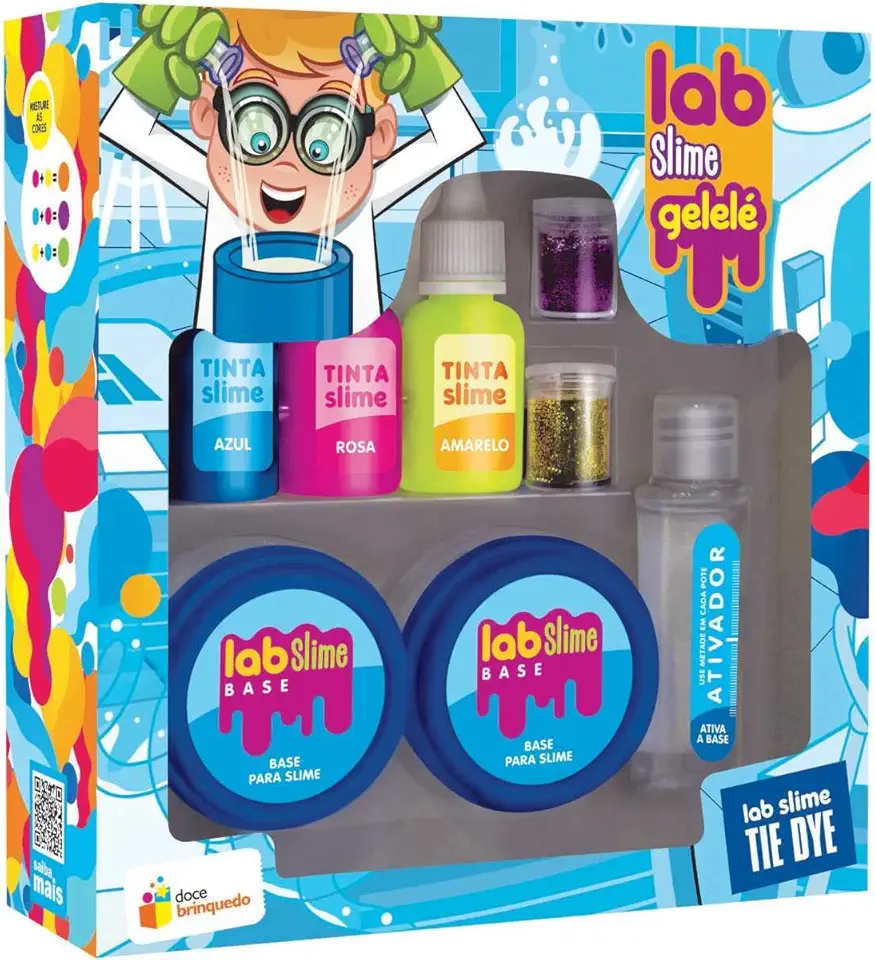 Slime Gelelé, Doce Brinquedo, Lab Slime, Tie Dye
