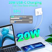 Vista 6 de MFi CertifiediPhone Charger Fast Charging, Redpark 3Pack PD 20W USB-C Power Adapter Type-C Wall Charger with 3Pack 6FT Type-C to Lightning Cable for