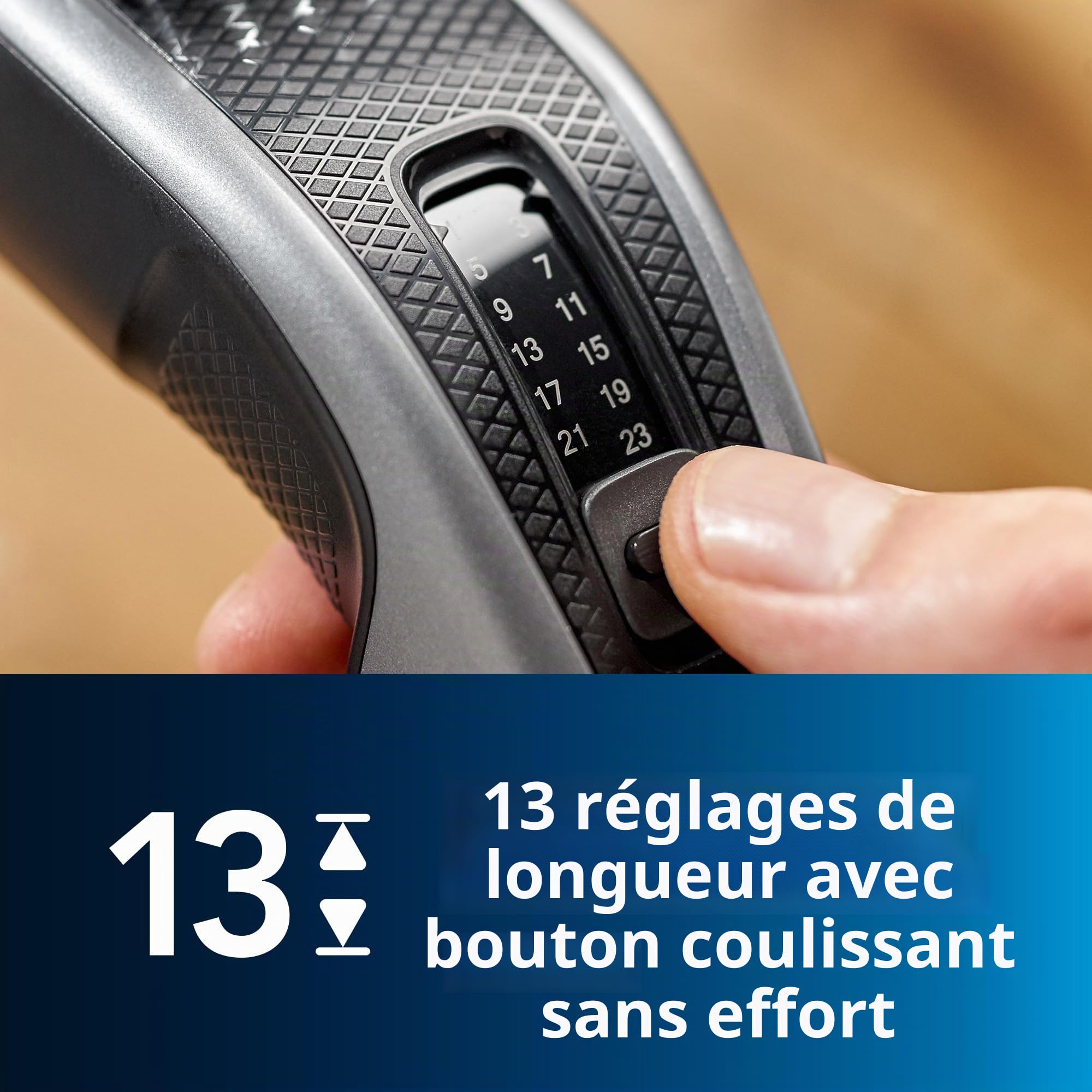 Philips Hair Clipper Série 3000, Tondeuse à Cheveux Lavable avec Technologie Trim-n-Flow (modèle HC3530/15)