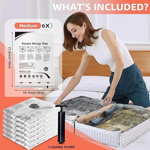 Miniatura 2 de Bolsas de almacenamiento al vacío, bolsas ahorradoras de espacio con bomba de mano, bolsas selladoras al vacío para almacenar ropa, edredones,