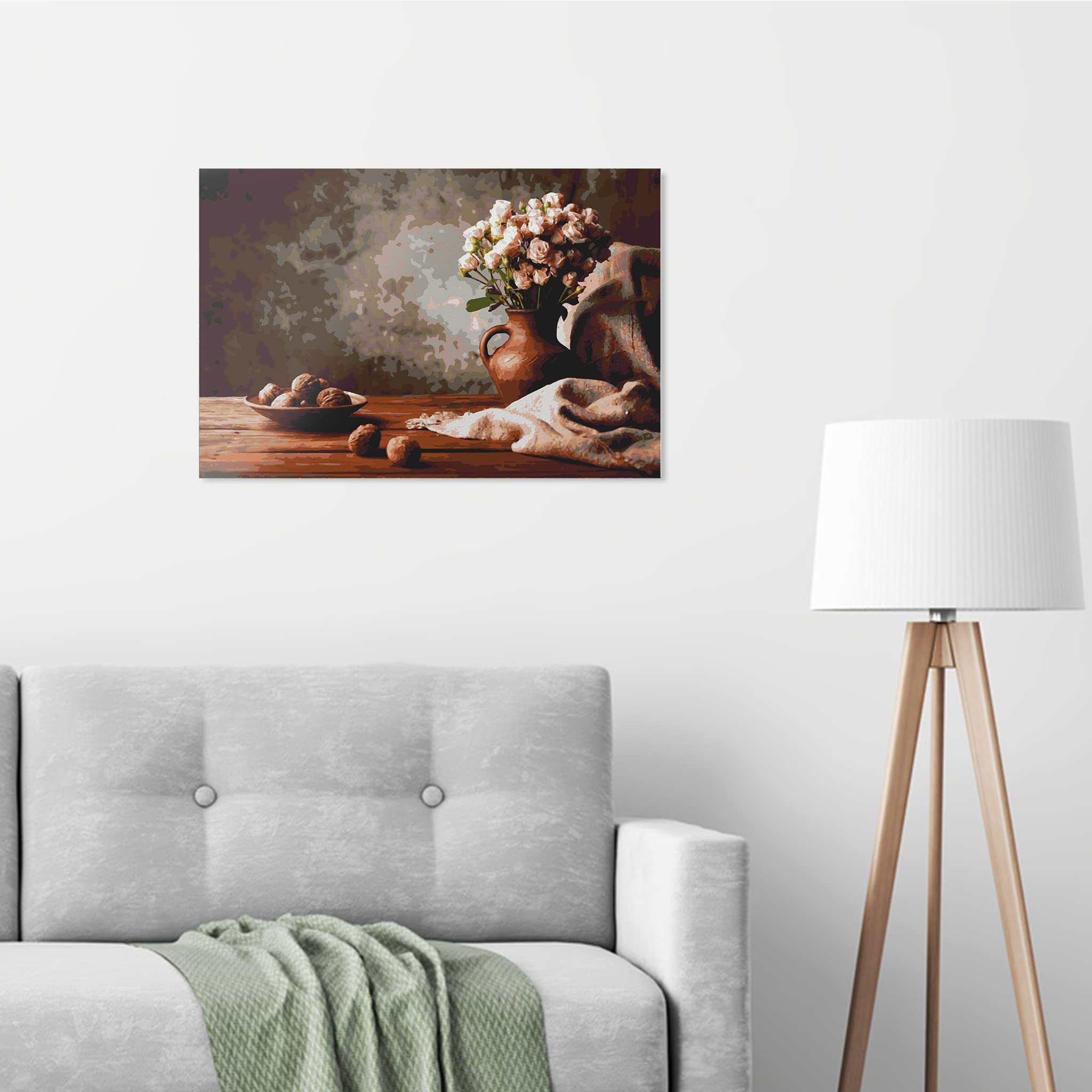 Malen nach Zahlen Erwachsene - Stilleben 90 x 60 cm groß XL Premium-Malset ohne Rahmen, Hergestellt in unserer Produktion in Deutschland, Kreative