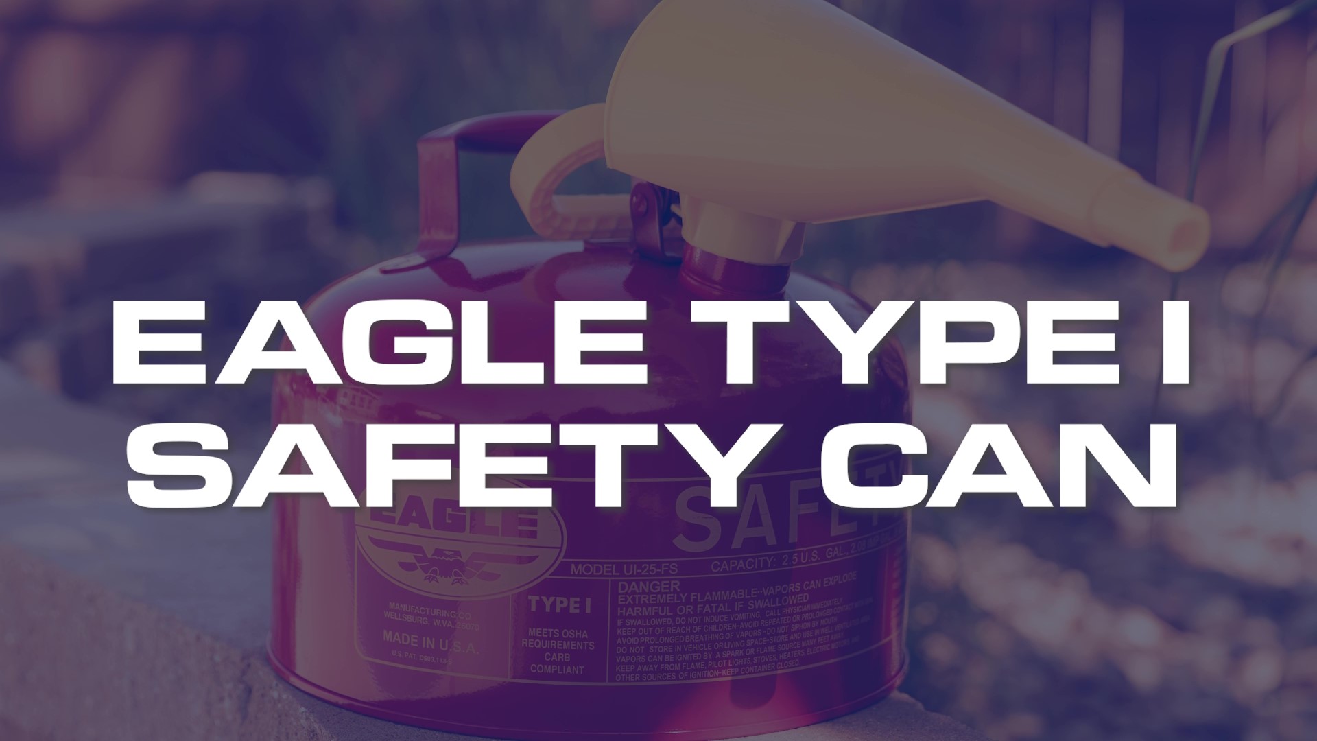 Image of Eagle 2.5 Gallon Type I Red Safety Gas Can for Gasoline