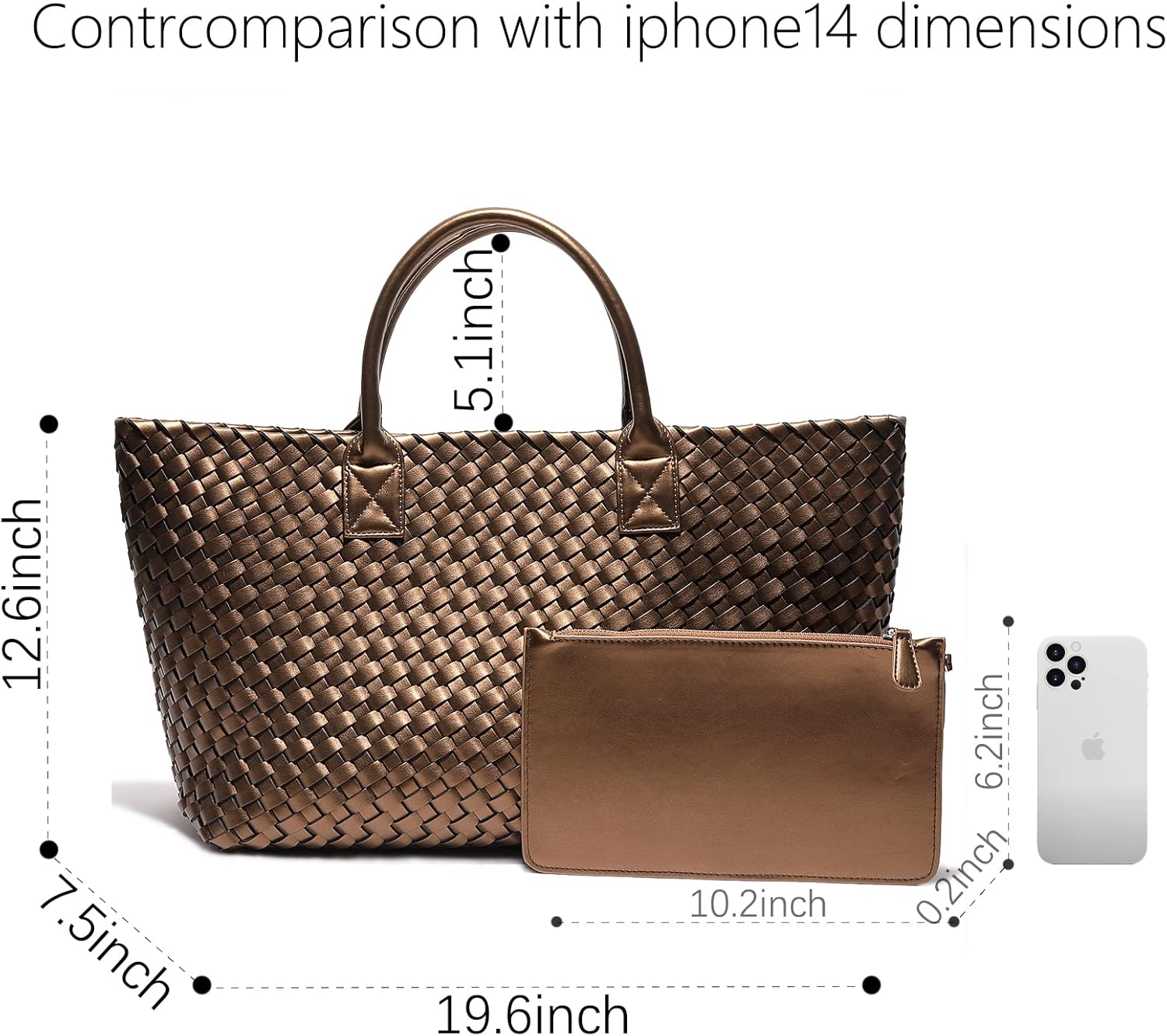 Woven Bag Shopper Bag Travel Handbags and Purses Women Tote Bag Large Capacity Shoulder Fashion Bags - Image 2