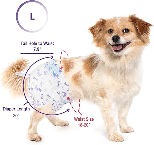 Miniatura 9 de Pet Soft Pañales desechables para perras  Pañales desechables para perritos con indicador de humedad, pañales para cachorros y gatos, súper