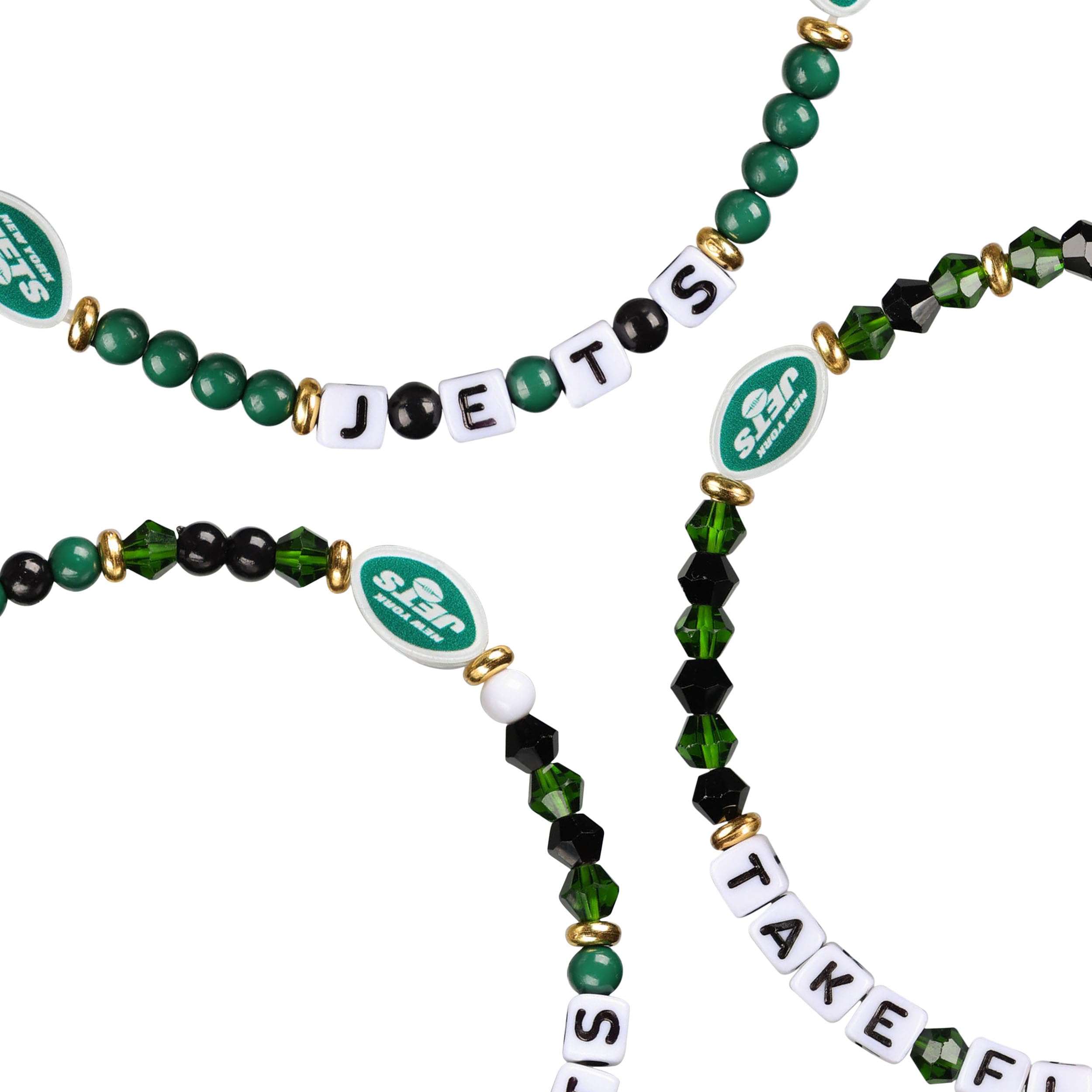 FOCO New York Jets NFL 3 Pack Team Friendship Bracelet