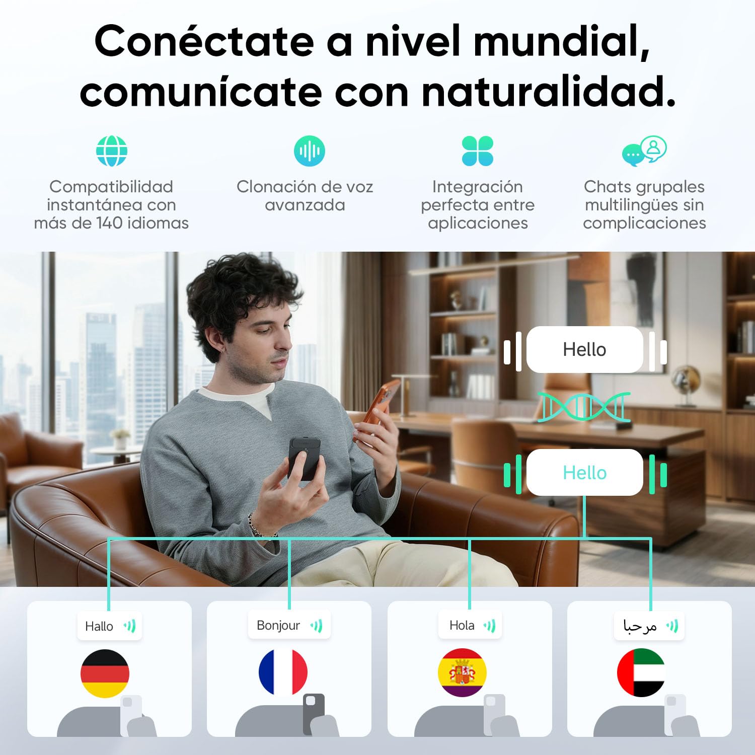 Grabadora de Voz con IA Transcripción Resumen Llamadas Reuniones