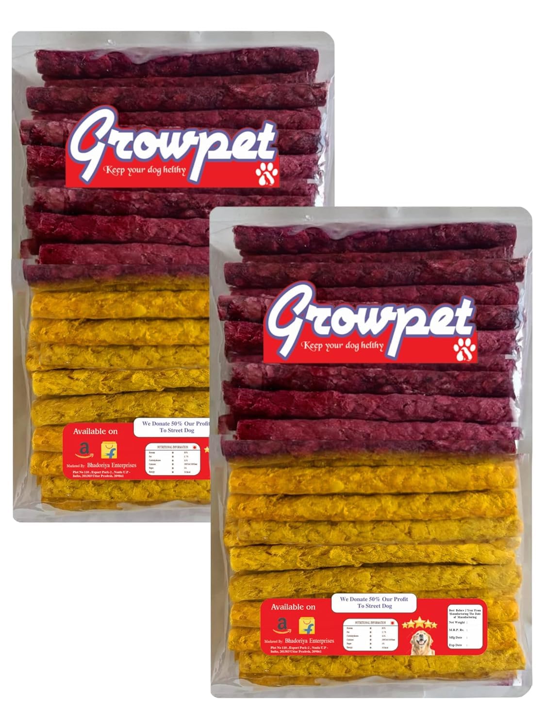 Petgrow Dog Chew Sticks Munchy Stick Mix Flavours 900 Gram Dogs Snacks, Treats (450G Chicken Flavor and 450G Mutton Flavor Pack of 1), All Life Stages (B0D3CJBZ3H) Amazon Price History, Amazon Price Tracker