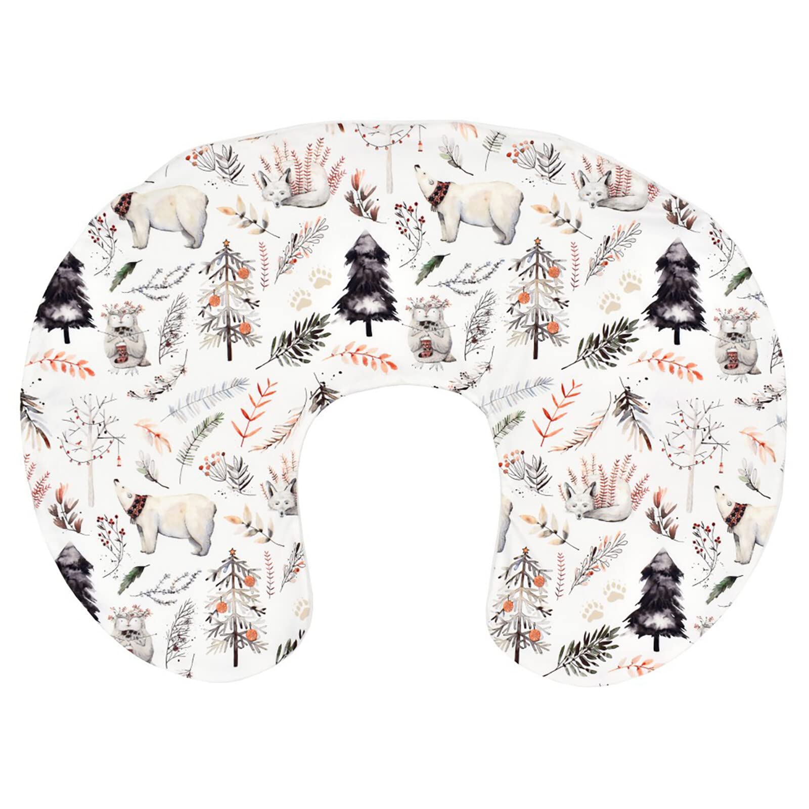 Yuehuamech Baby Nursing Pillow Cover Breastfeeding Pillow Case Nursing Pillow Cover Learning Sit Pillow Forest Floral Detachable Washable Nursing Pillow Slipcover for Breastfeeding Moms