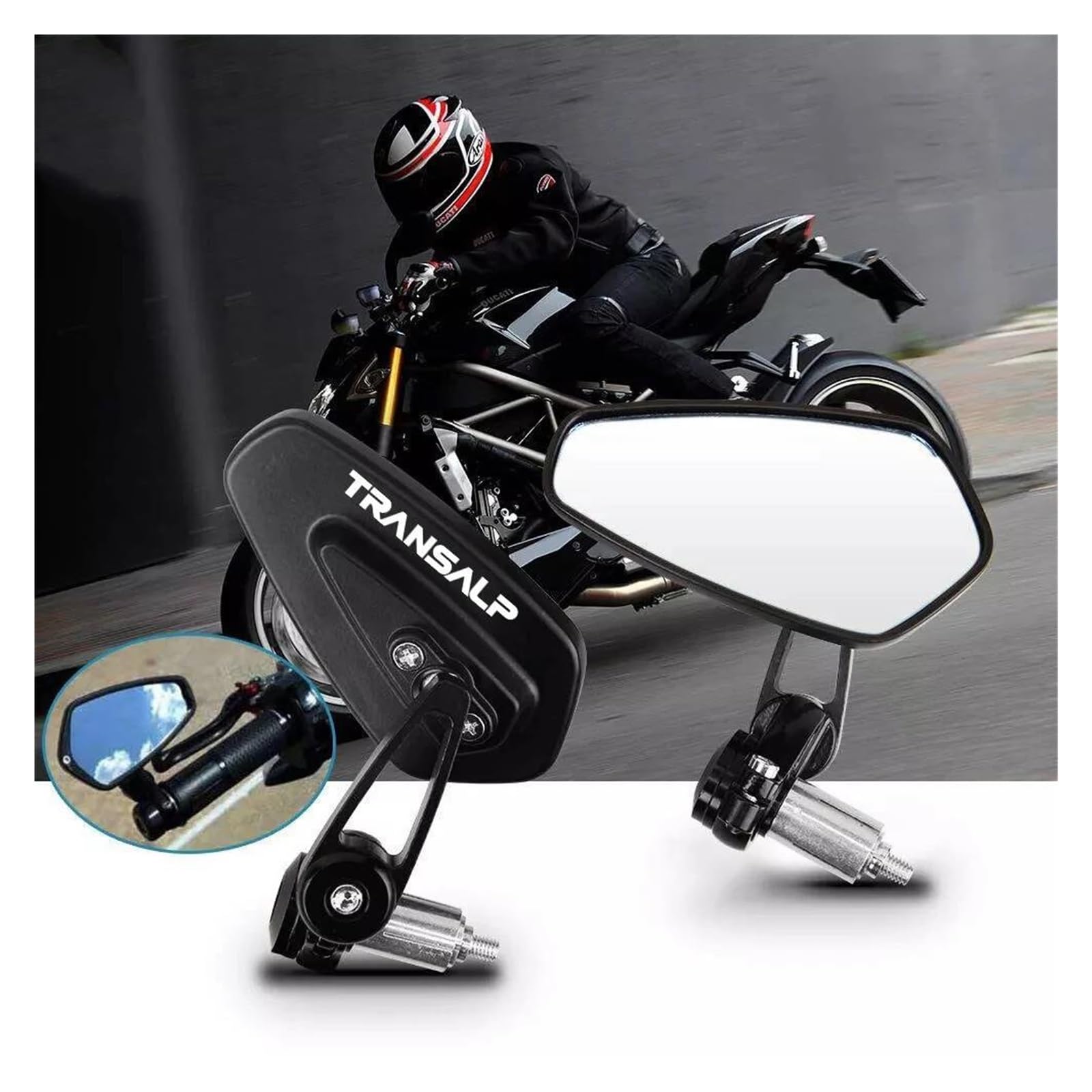 Rétroviseurs Guidon Pour TRANSALP 600 650 700 XLV650 7/8" 22 Mm