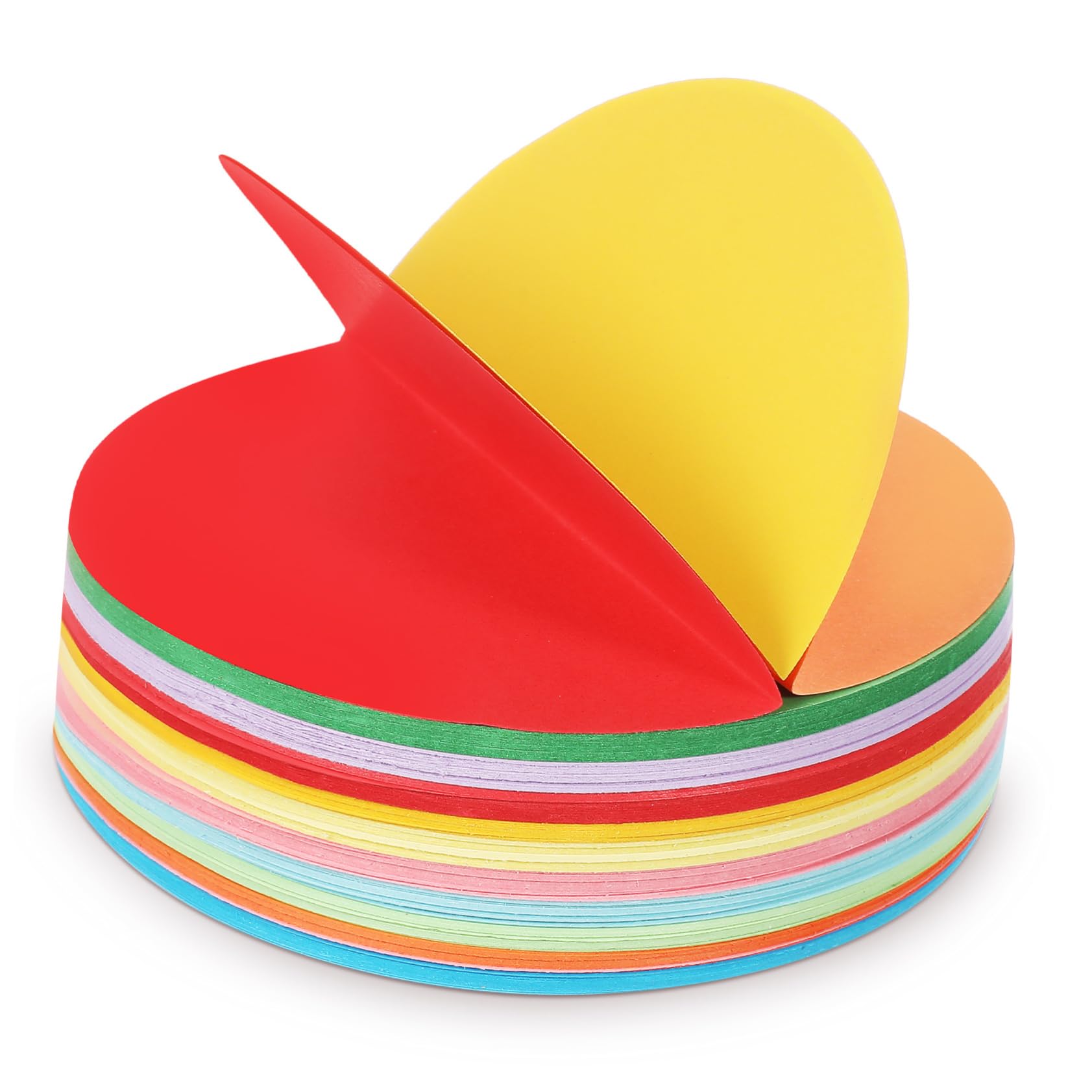 STOBOK 500 Blatt Farbiges Origami Papier in Runden Kreisen Stabiles Bastelpapier für Vielseitige Verwendung und Dekoration für Kinder und Anfänger