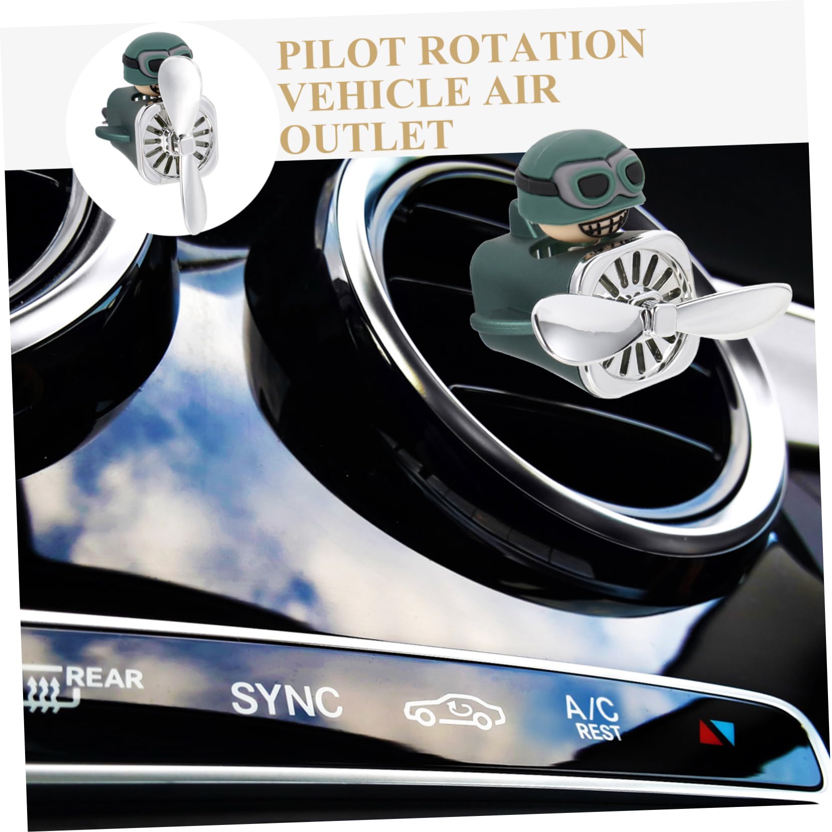 GLEAVI 3pezzi Profumatorper Auto Cartoon Con Clip Per Ventilazione Decorazione Aromatica Rotante Design Divertente Per Ufficio e Auto Fragranze Inclusi