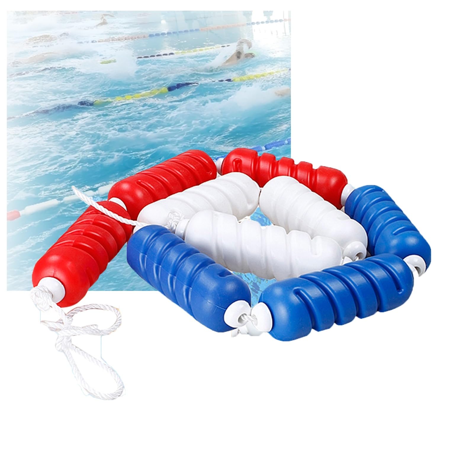 Séparateurs de couloirs de piscine en nylon, bouée spirale de 300 cm