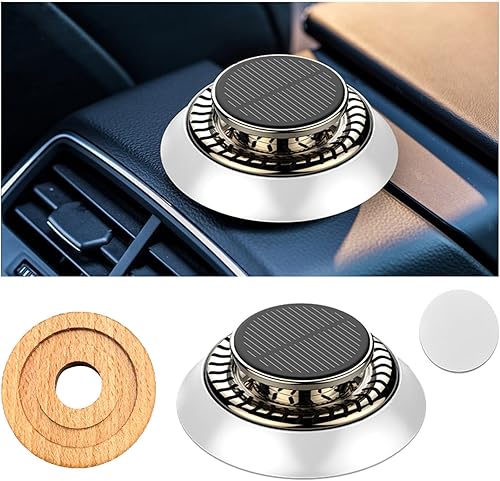 Miniatura 7 de Ambientador para automóvil, difusor giratorio automático de energía solar con fragancia, purificador de aire de aromaterapia para automóvil y hogar,