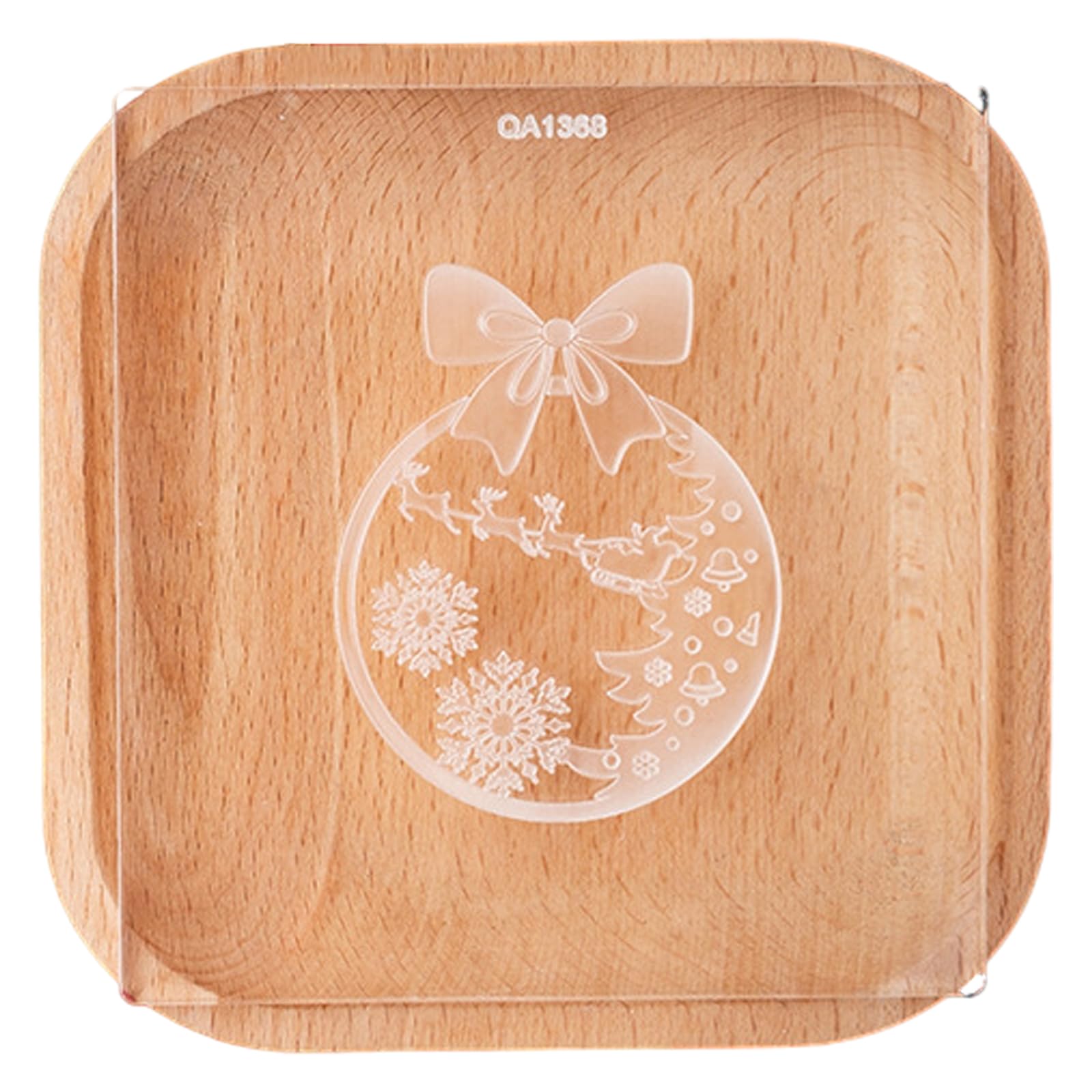 yanwuwa Fondant Cookie Stamp Acrylic Mold for Christmas Themed Holiday Treats Easy to Use Dessert Biscuit Baking Baking Mold