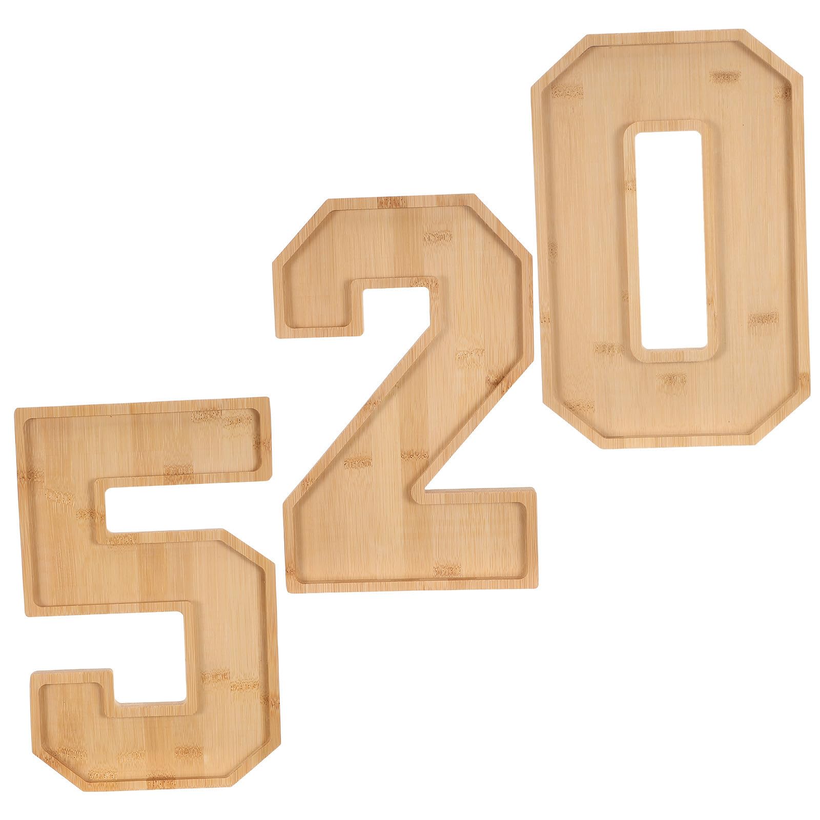 Plateaux Numérotés en Bois, Compartimentés, pour Fête
