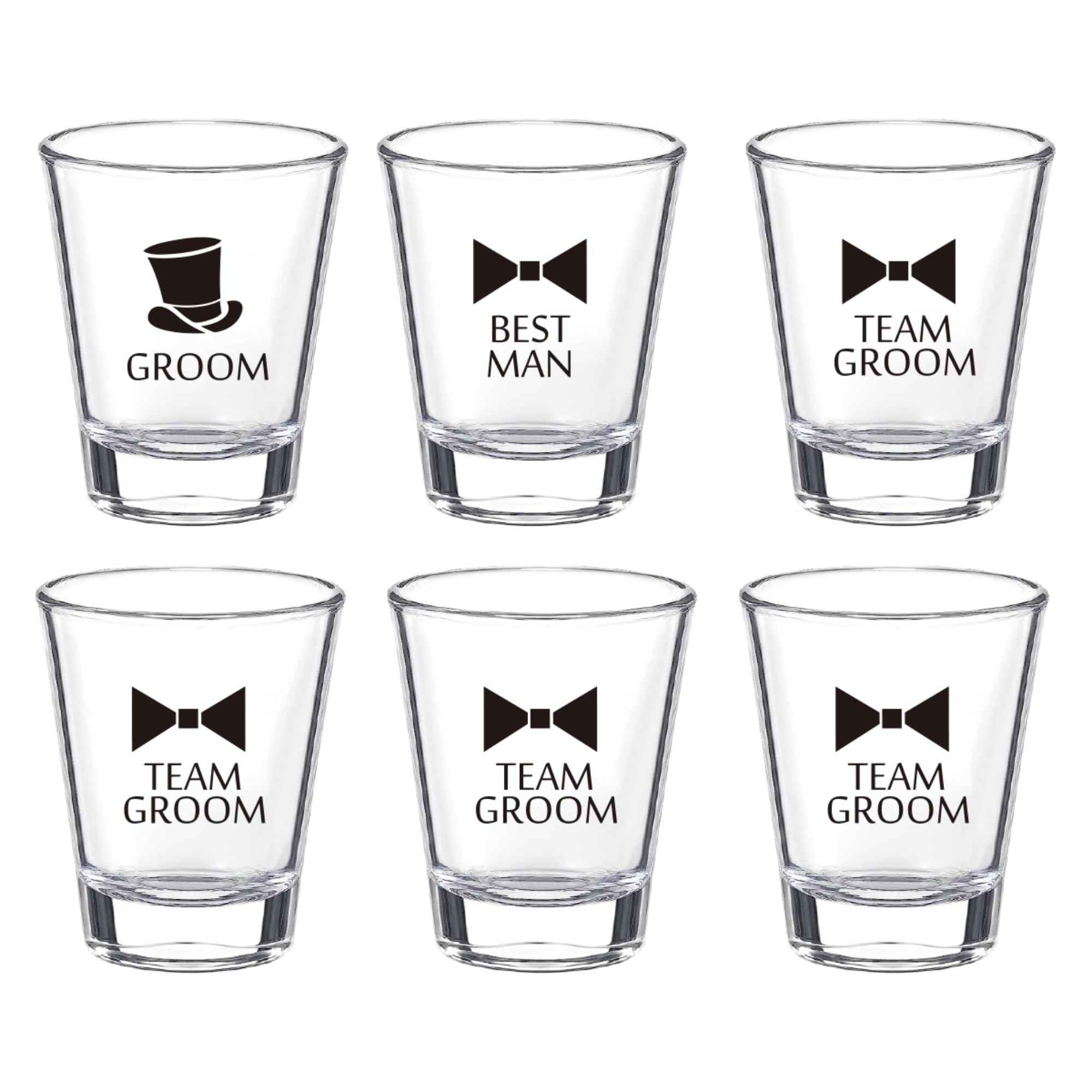 Brosash Schnapsglas-Set für Junggesellenabschied, langlebige Gläser für Bräutigam und Trauzeugen, Trinkbecher für Junggesellenabschiede, Trauzeugengeschenke und Hochzeitsfeiern