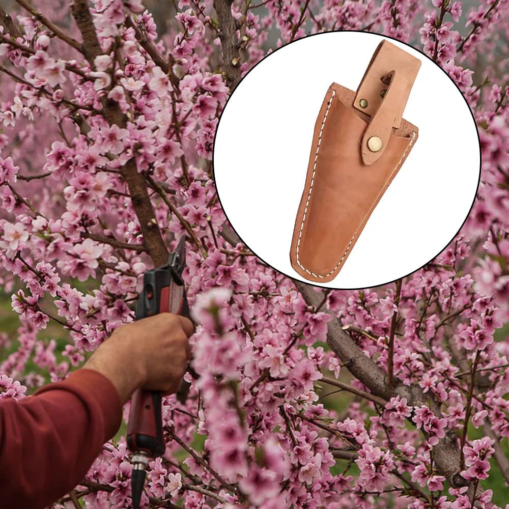 Leder-Holster Für Gartenscheren & Werkzeuge – 2 Stück, Mit Druckknopf, Für Gürtel, Praktisch & Robust