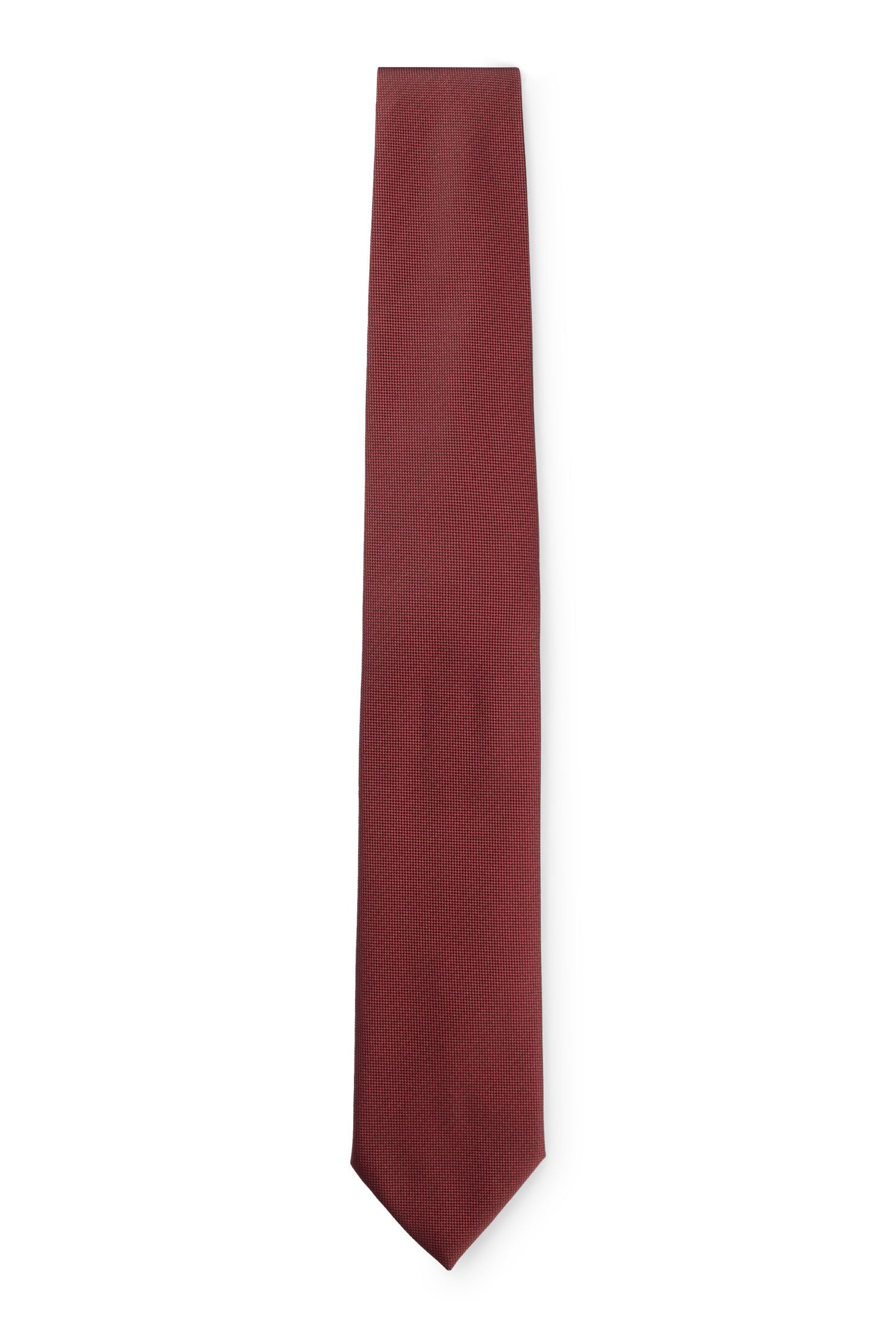 BOSS Herren H-TIE 7,5 CM-222 Krawatte aus Seiden-Mix mit durchgehendem Jacquard-Muster Dunkelrot Stck