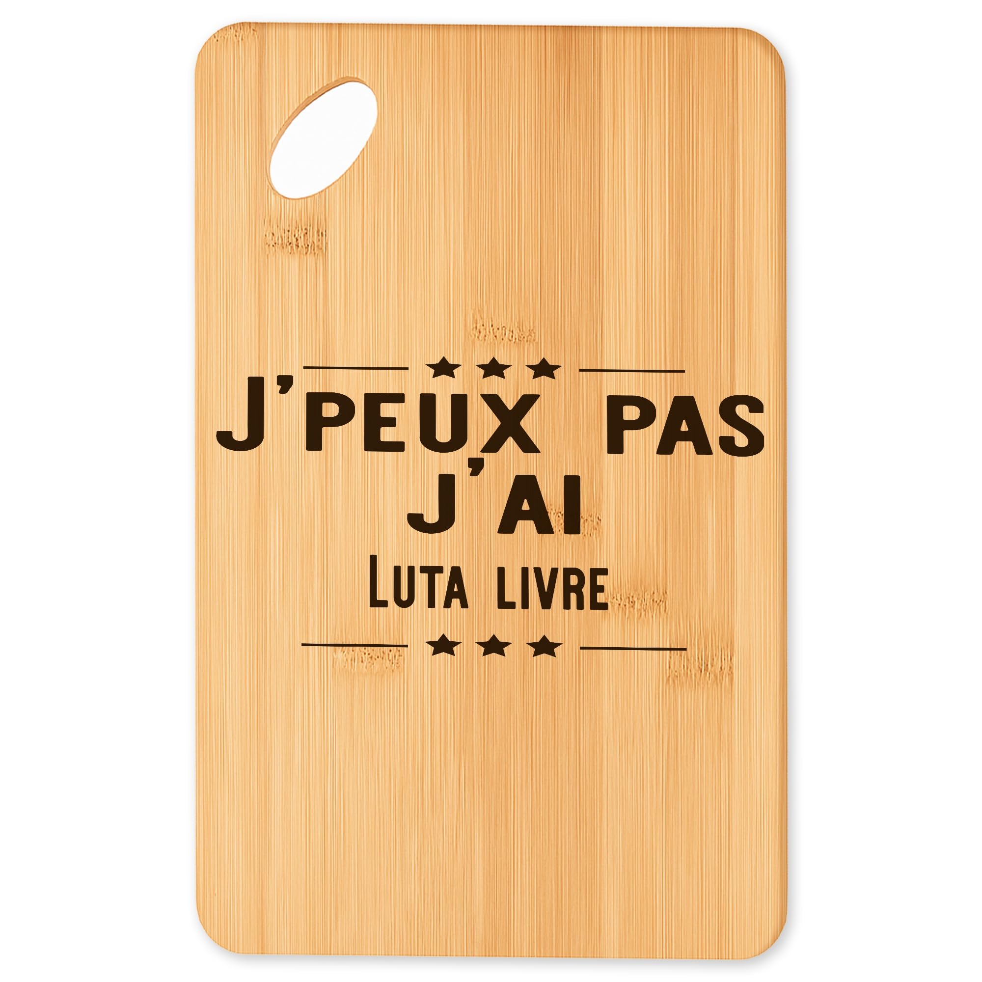 Planche en bambou Luta Livre haut de gamme pour découpe et présentation