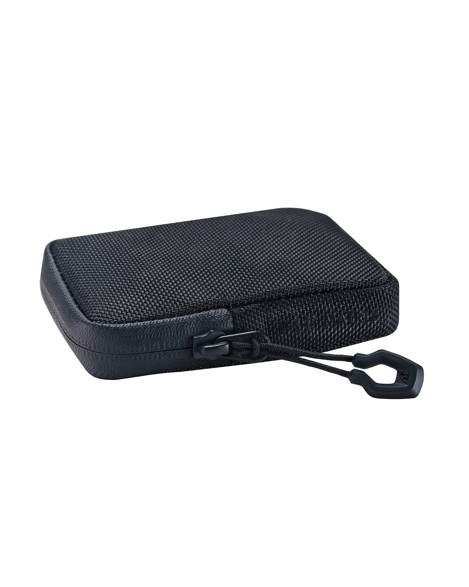 Y-SHP MATRIX Small Zipper Pouch - RFID Blocking EDC Wallet & Travel Organizer for Cash & Cards (1680D Nylon, Black MK2)
