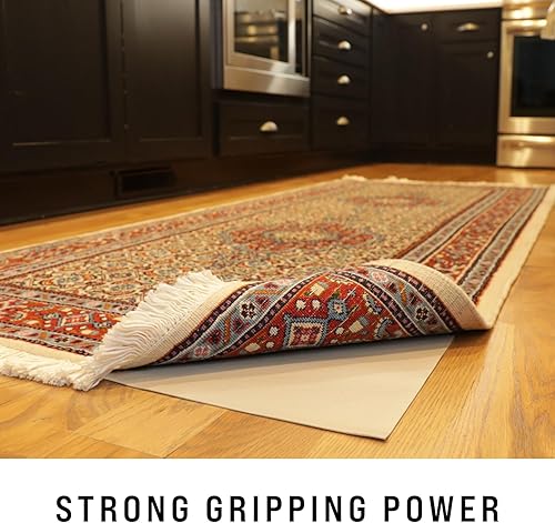 Miniatura 3 de Grip-It Almohadilla antideslizante de agarre sólido para alfombras de área y alfombras de pasillo, agarre acolchado para suelos de madera dura, 2 x