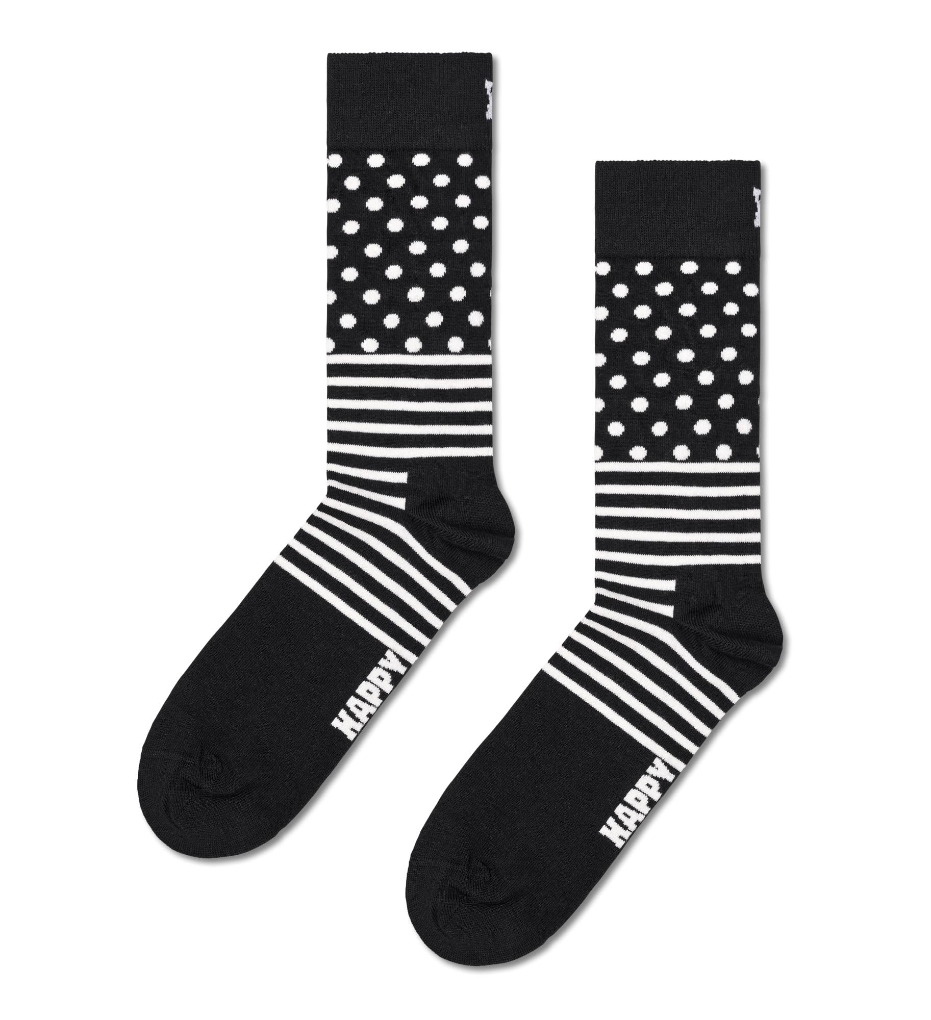 Happy Socks kolorowe i zabawne skarpetki 4-Pack Classic Black & White Socks Gift Set Rozmiar 41-46
